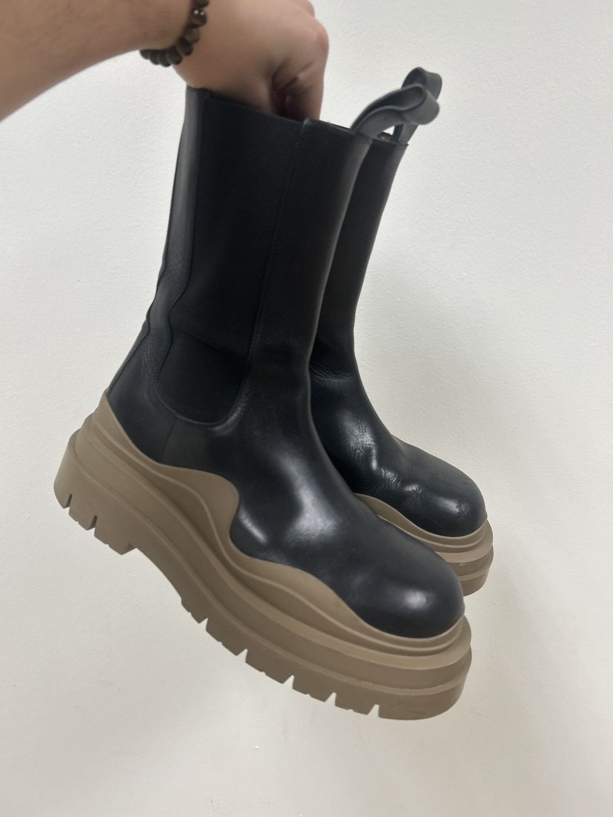 Bottega Veneta SS21 Leather High Tire Boots Size US 10 / EU 43 - 1 Thumbnail