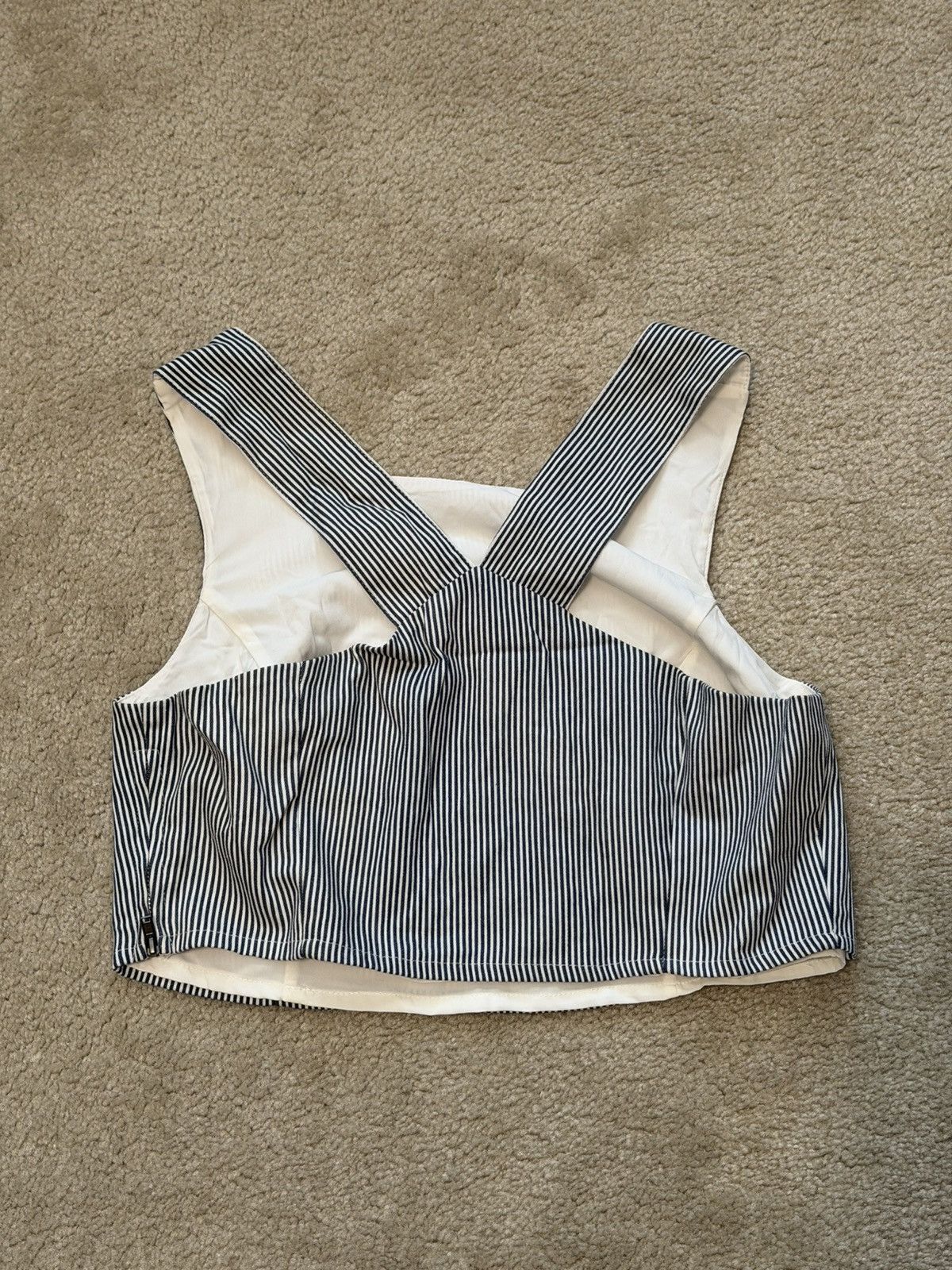 Other Lucca Couture Women's Tank Top Blue And White Size Large Size L / US 10 / IT 46 - 4 Thumbnail