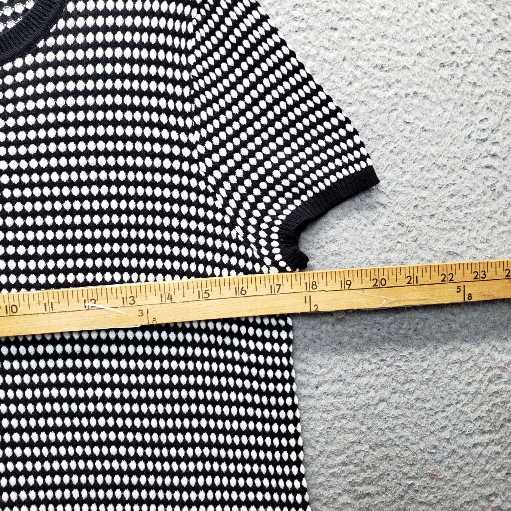 Worthington Worthington Sweater Womens Large Multi Polka Dot 100% Cotton Crew Neck Pullover, Knit, Wool? Size L / US 10 / IT 46 - 3 Thumbnail