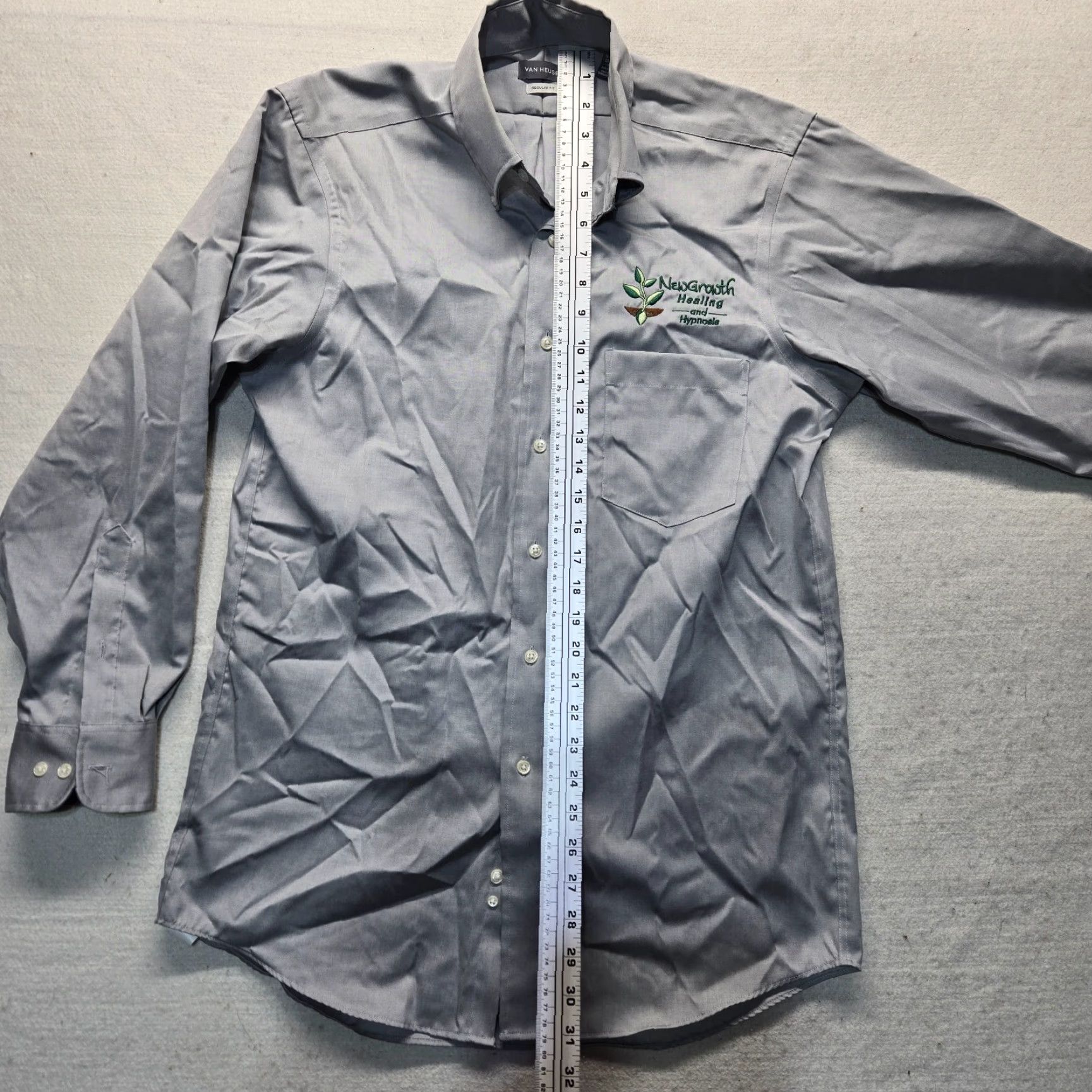 Van Heusen Van Heusen Shirt Adult Men's S Small Gray Button Up 14.5 15 Size US S / EU 44-46 / 1 - 6 Thumbnail