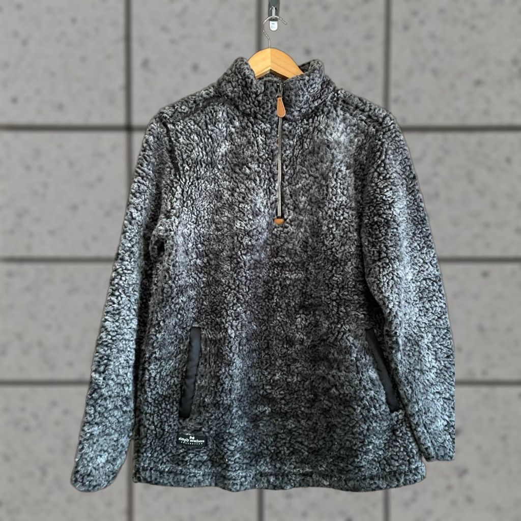 Vintage Girls Simply Southern Sherpa Pull Over Jacket Medium Gray Cozy Jacket Girls Medium Gray Simply Southern Sherpa Jacket Size M / US 6-8 / IT 42-44 - 1 Thumbnail