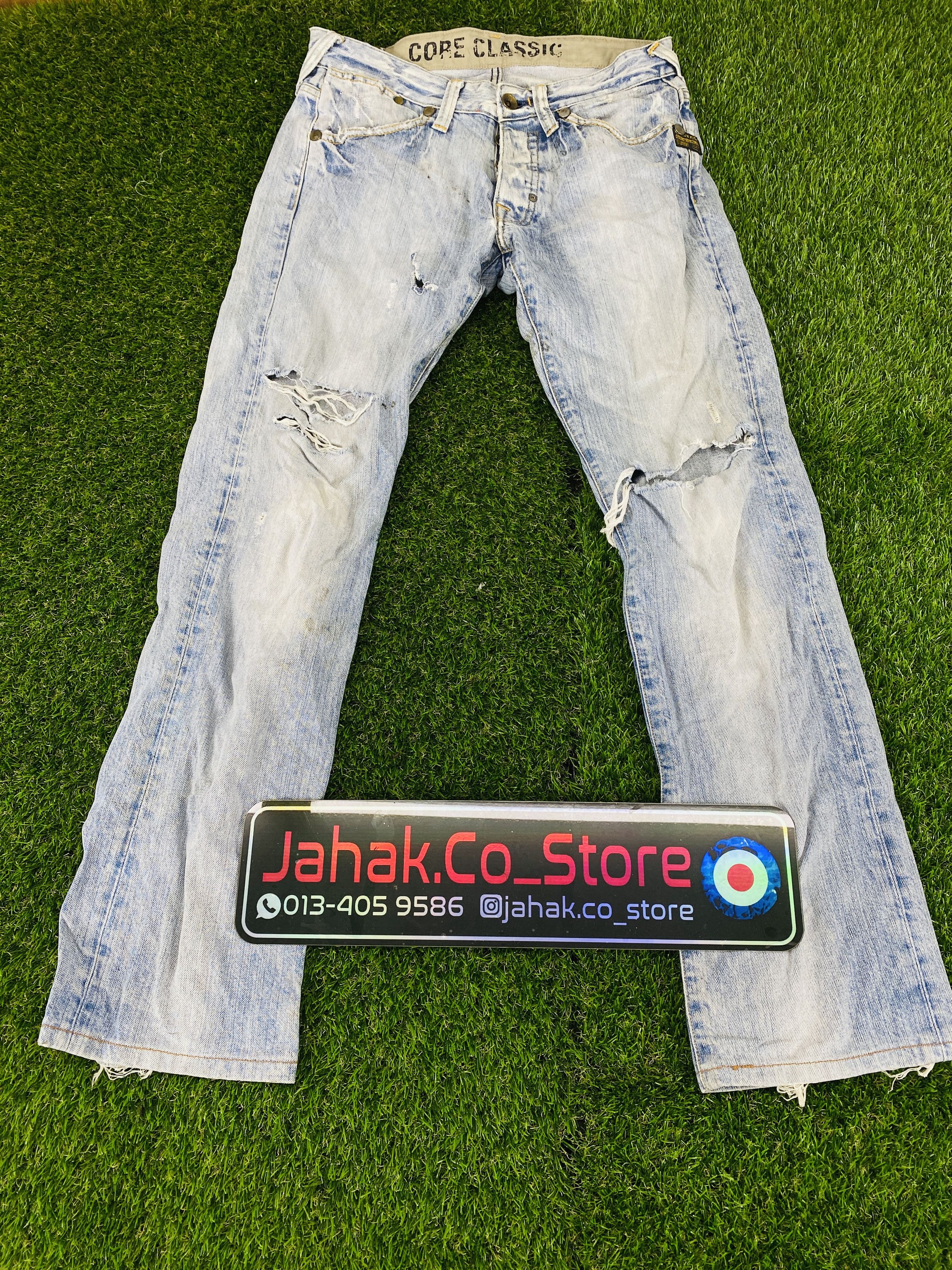 G-Star G Star Raw Distressed Jeans (P026) Size US 32 / EU 48 - 1 Thumbnail