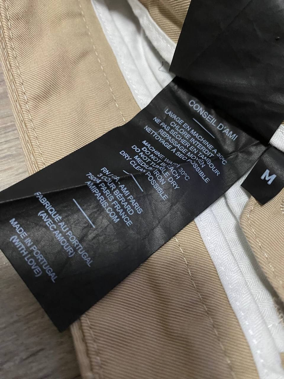 AMI Ami Chino Trousers Casual Pants Beige Mini Logo Cotton Size US 30 / EU 46 - 4 Thumbnail