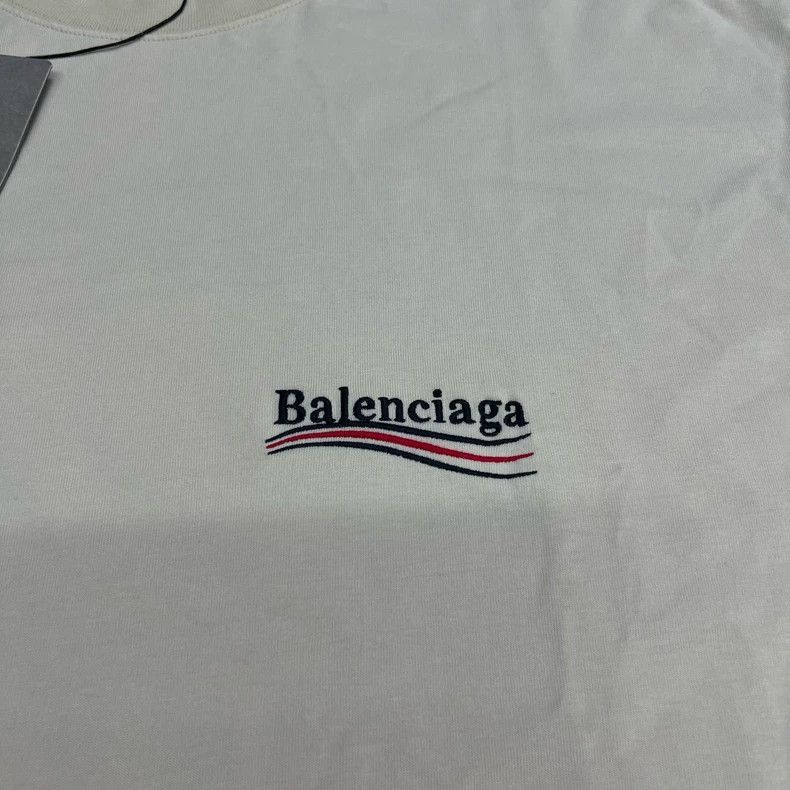 Balenciaga Balenciaga Beige Sea Waves Embroidery Short Sleeve-2506 Size US M / EU 48-50 / 2 - 3 Thumbnail