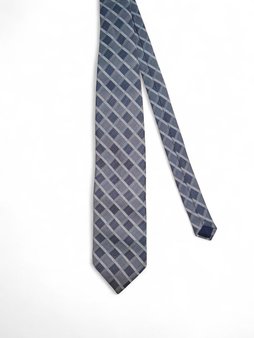 Ermenegildo Zegna ZEGNA Grey Diamond pattern tie | Made in Italy | 100% Silk Size ONE SIZE - 1 Thumbnail