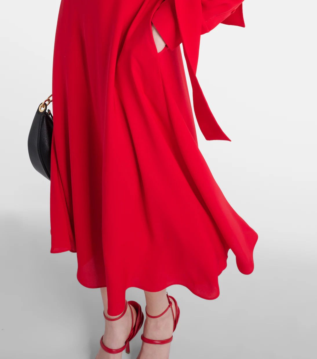Valentino o1y0226 Midi Dress in Red Size S / US 4 / IT 40 - 6 Thumbnail