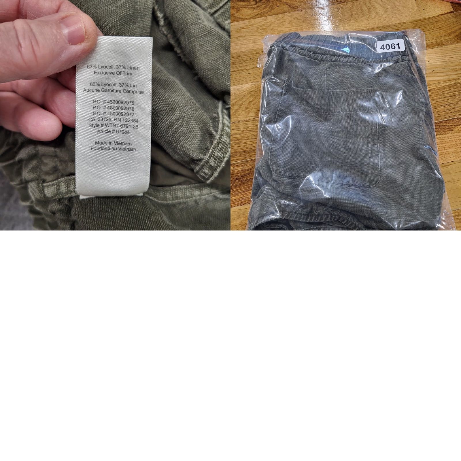 Vintage Wilfred Free Shorts Women's L Army Green Linen Blend Pockets Summer Green Casual Travel Chino Size 36" / US 14 / IT 50 - 9 Thumbnail