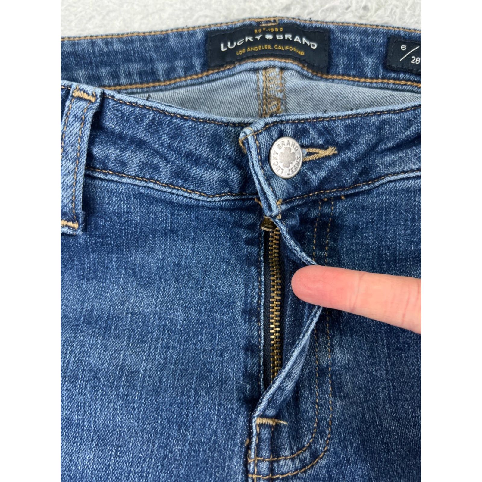 Lucky Brand Lucky Brand Women’s Skinny Jeans 6 Blue Denim Cotton Blend Low Rise 28x28 Retro Classic Size 28" / US 6 / IT 42 - 5 Thumbnail
