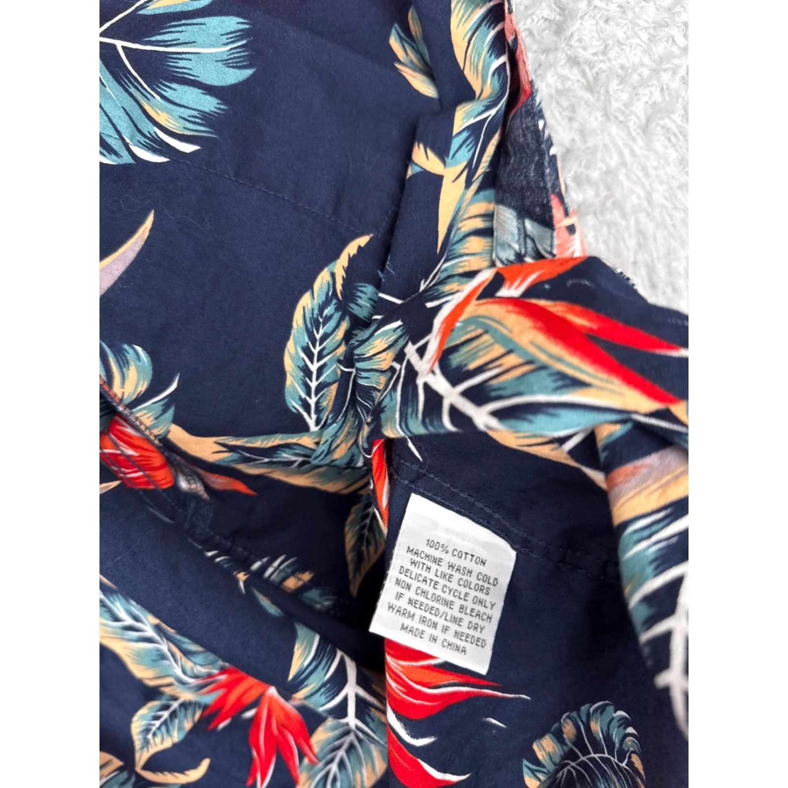 CO Molokai Surf Co Men's Hawaiian Shirt, Short Sleeve, 2XL, Blue, Floral Palm Bird of Paradise, Cotton Button-Up, Casual Beachwear, 90s Inspired, Mens Size US XXL / EU 58 / 5 - 4 Thumbnail