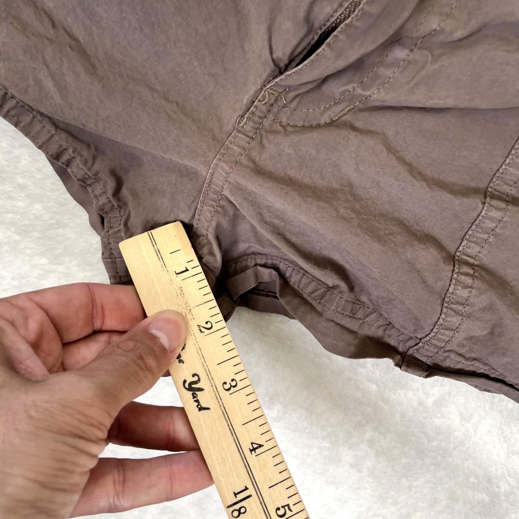 Pacsun PacSun Shorts Juniors XS Brown Twill Cargo Elastic Waist Low Rise Casual Size 26" / US 2 / IT 38 - 3 Thumbnail