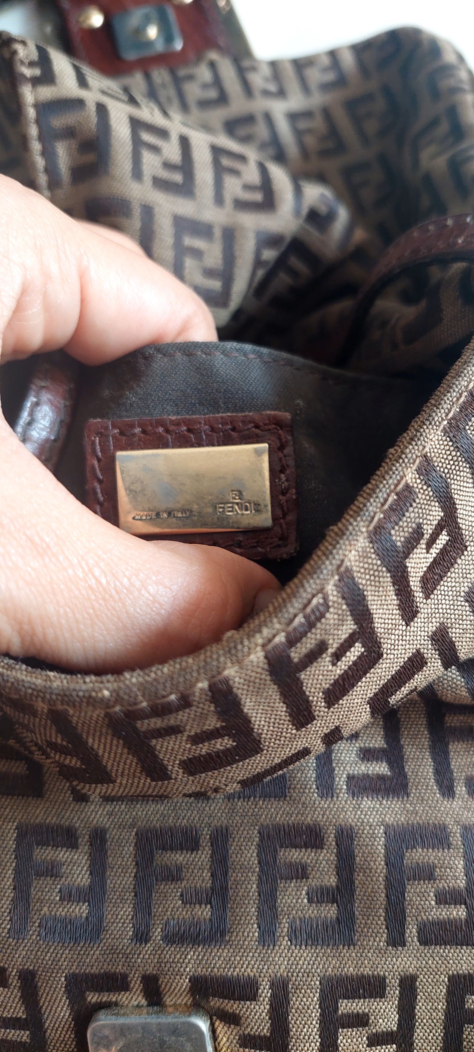 Fendi Fendi zucchino vitello canvas crossbody Size ONE SIZE - 3 Thumbnail