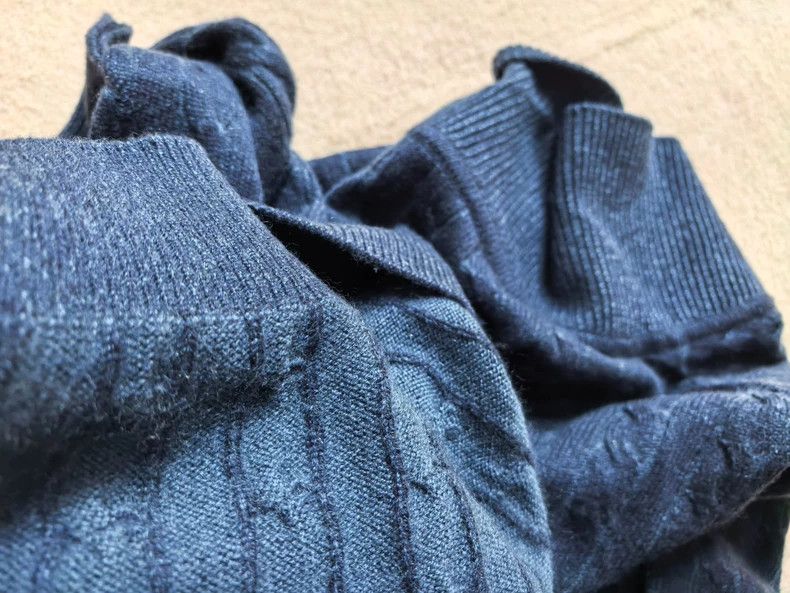 Loro Piana LORO PIANA Tulip blue fruit collar cashmere sweater Size US XL / EU 56 / 4 - 6 Thumbnail