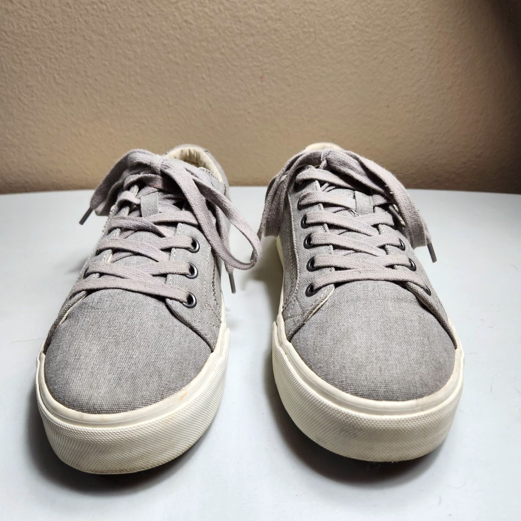 Taos Taos Plim Soul Womens |8.5| Gray Wash Canvas Comfort Sneakers Shoes Casual Walking Size US 9 / IT 39 - 6 Thumbnail