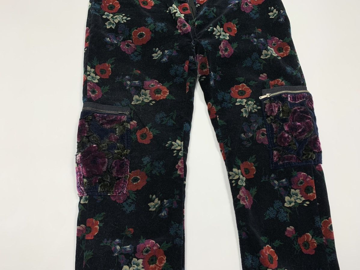 Kenzo Kenzo Vilvet Flowers Pant Vintage 80s Made In France Size 26" / US 2 / IT 38 - 3 Thumbnail