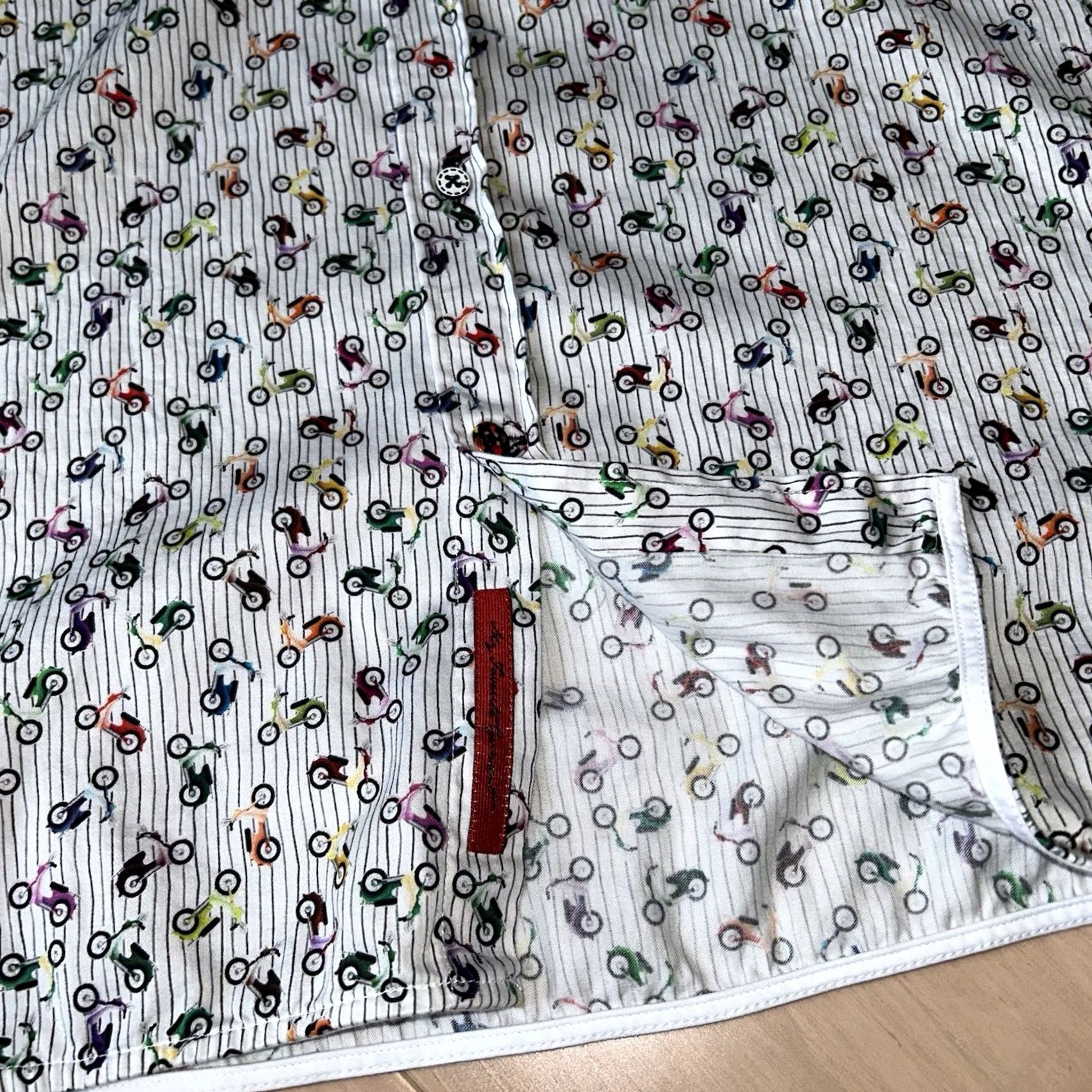 Vintage Lansky Bros Button-Up Scooter Shirt Short Sleeve Men’s XL White Cotton Blend Knit Button-Down Casual, Workwear, Travel Mens XS? Size US XL / EU 56 / 4 - 2 Thumbnail
