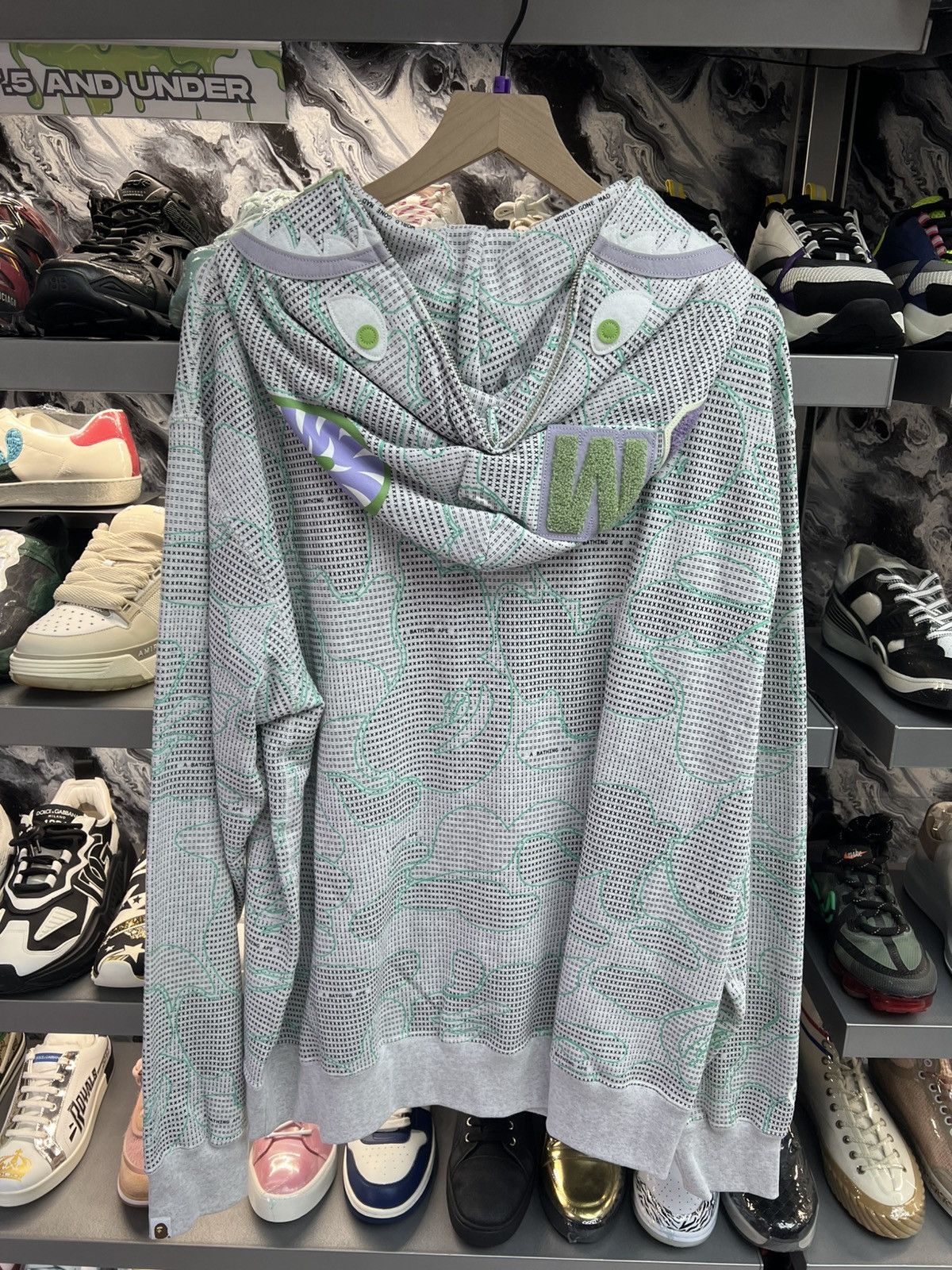 Bape Bape Shark Full Zip Up Hoodie Size US XXL / EU 58 / 5 - 2 Thumbnail