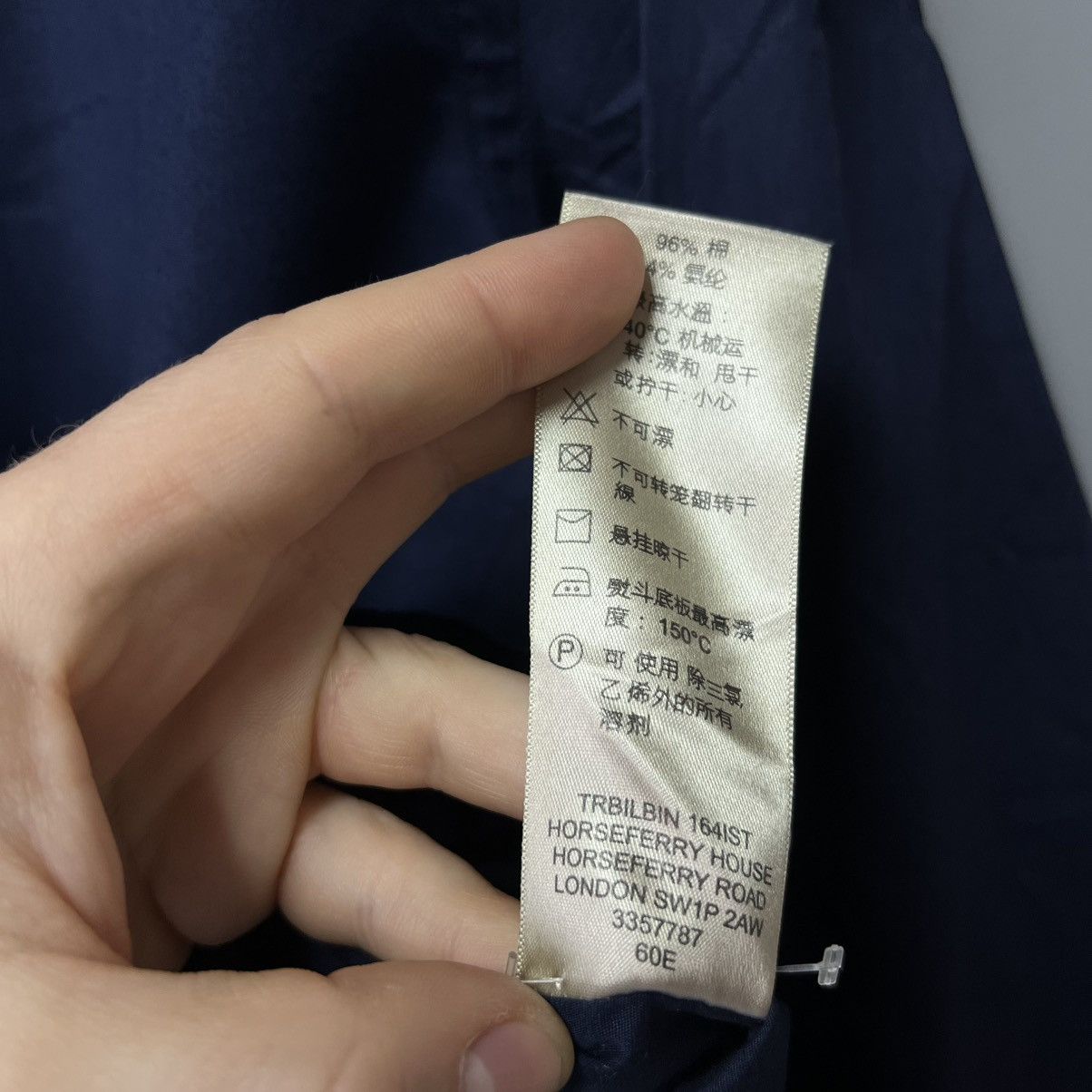 Burberry Burberry Brit shirt navy men’s button up size xl Size US XL / EU 56 / 4 - 12 Thumbnail