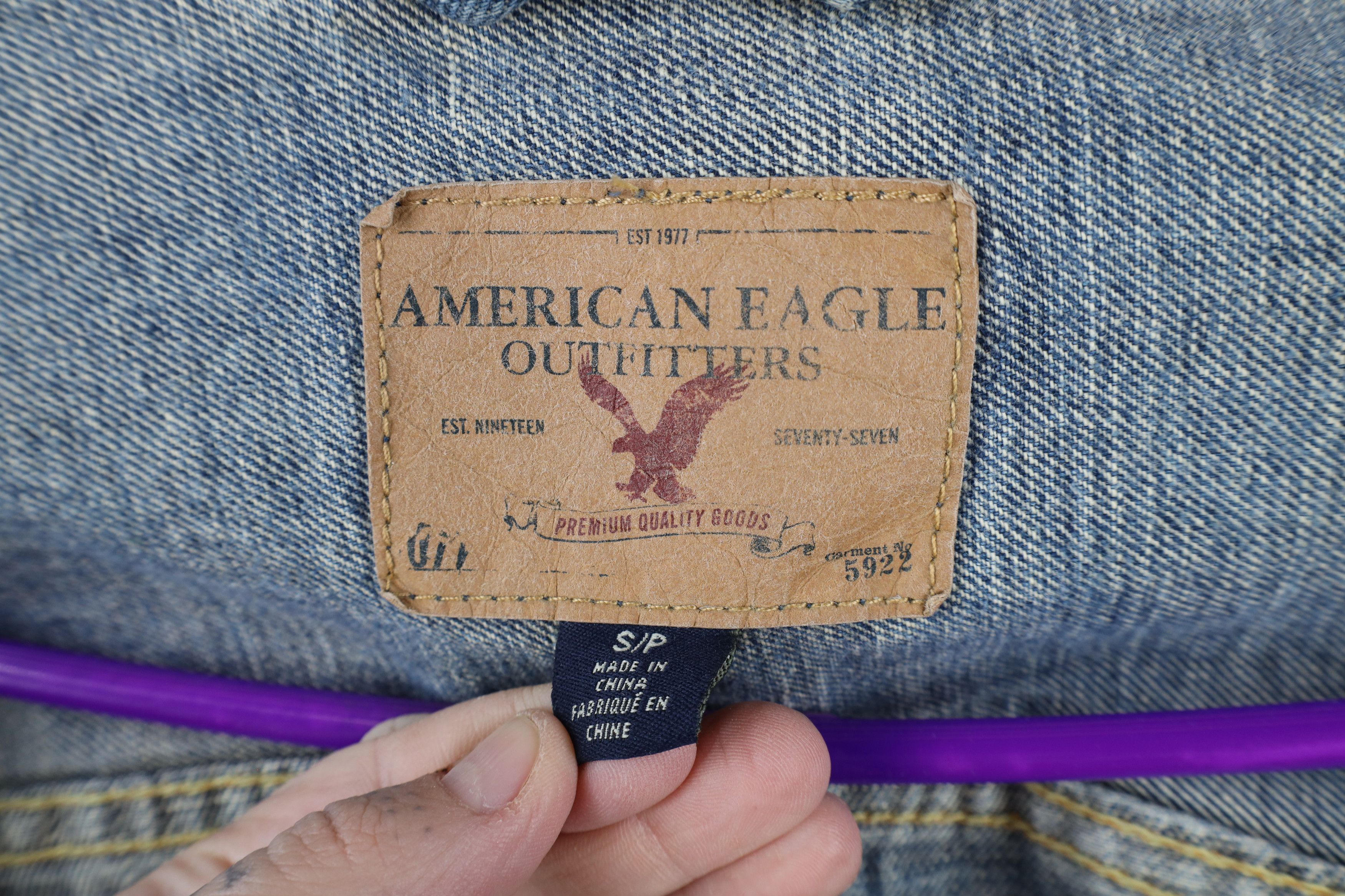 American Eagle Outfitters × Vintage Vintage Y2K American Eagle Outfitters Jean Trucker Jacket Size US S / EU 44-46 / 1 - 10 Thumbnail
