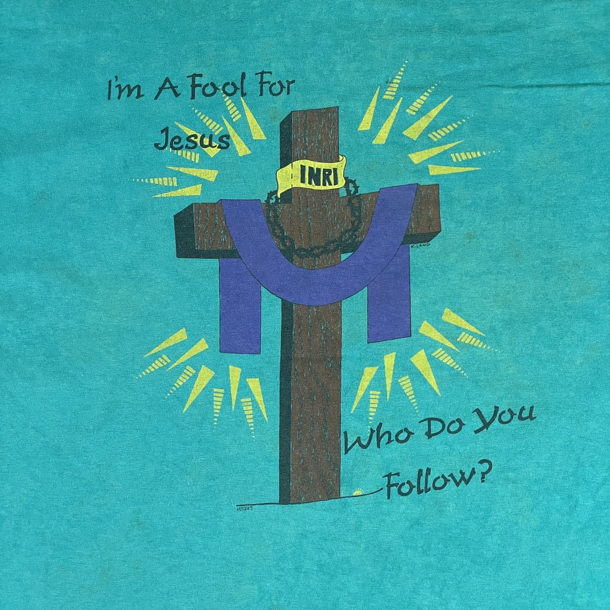 Vintage Vintage 80 I'm A Fool For Jesus Religious Tee Size US XL / EU 56 / 4 - 2 Thumbnail