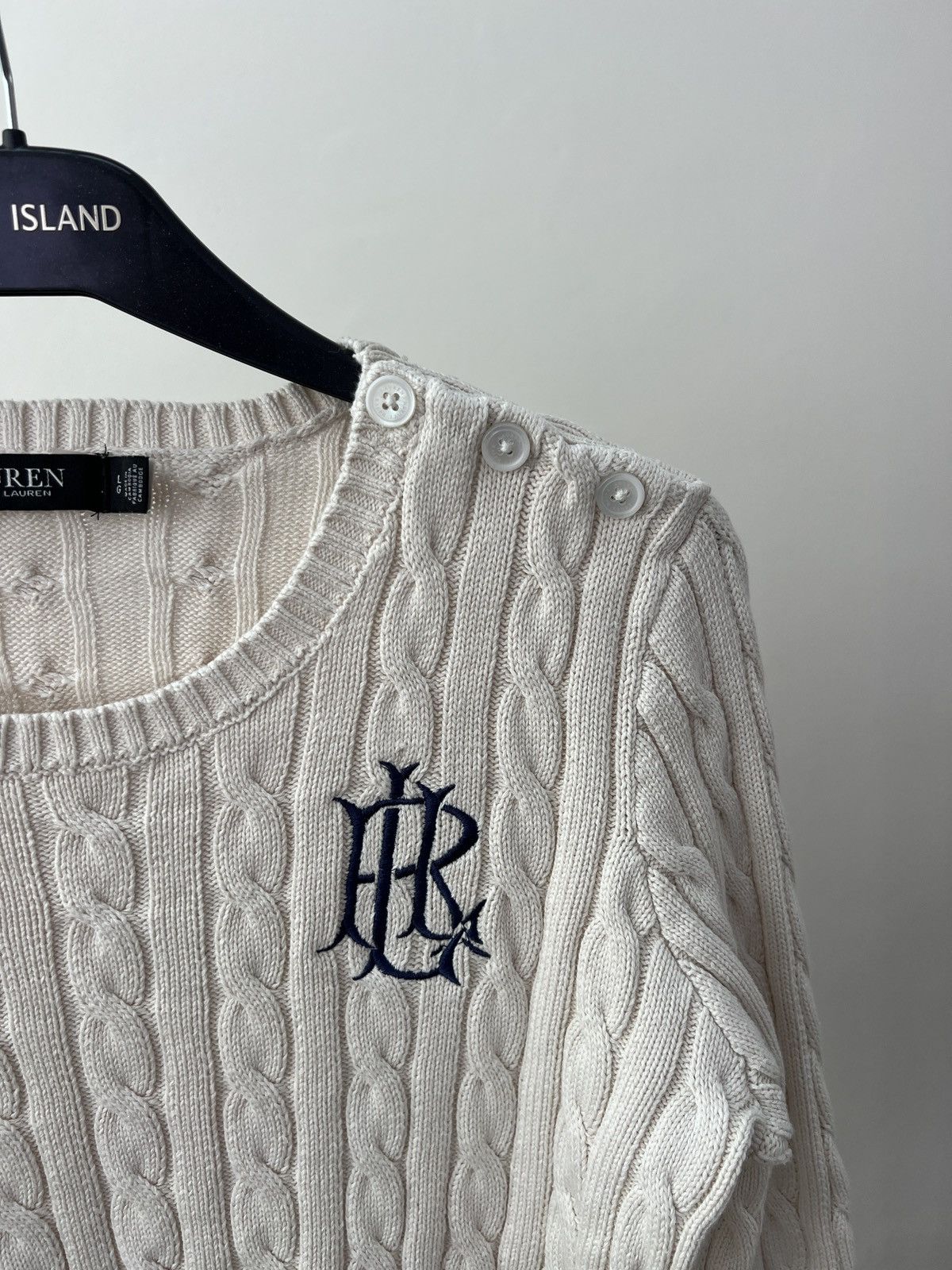Ralph Lauren Vintage Ralph Lauren Black Label Women’s Cable Knit Sweater Size L / US 10 / IT 46 - 6 Thumbnail