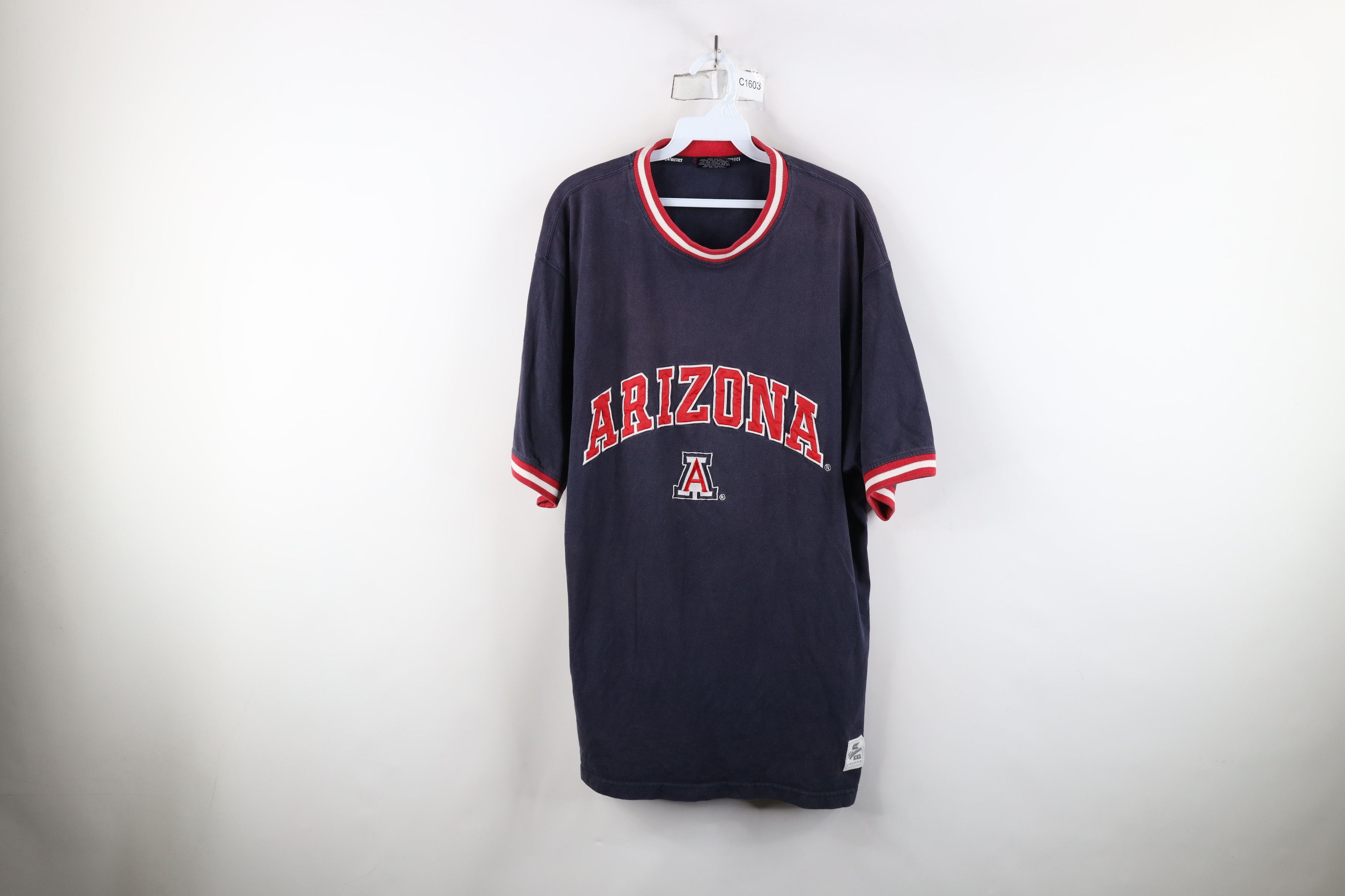Vintage Vintage 90s Y2K Spell University of Arizona Ringer T-Shirt Size US XL / EU 56 / 4 - 1 Thumbnail