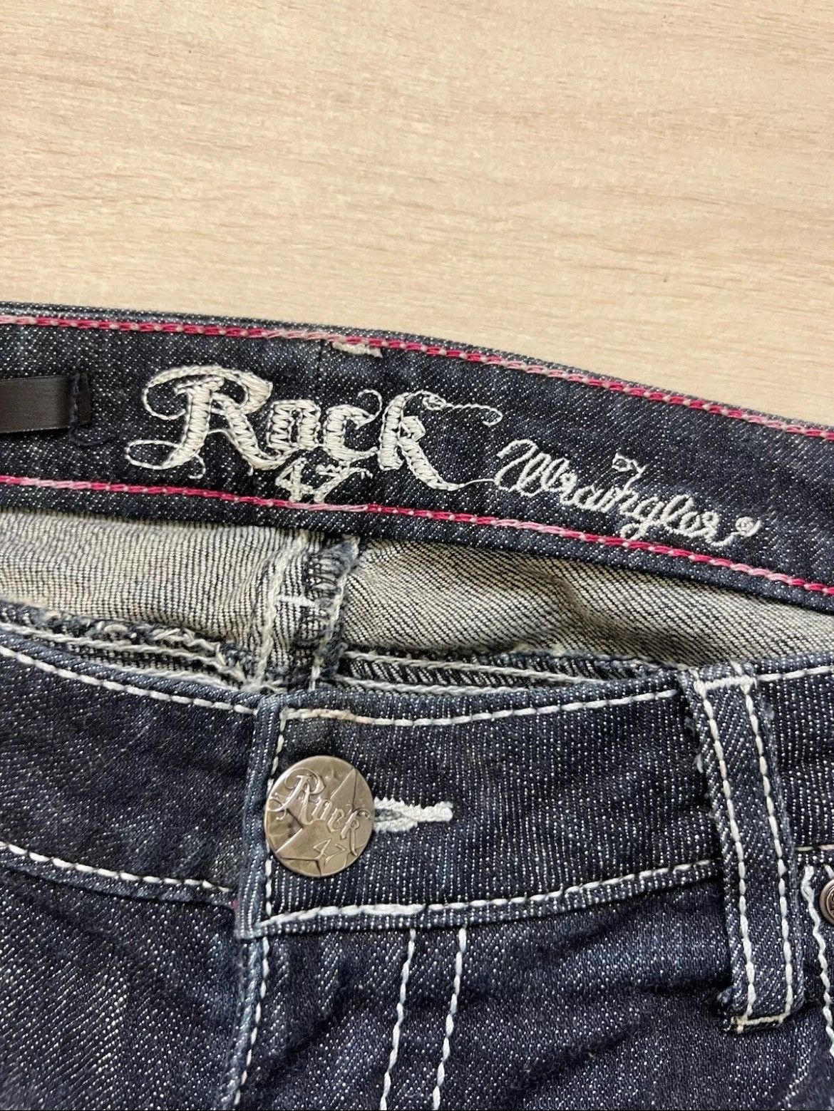 Vintage × Wrangler VTG women's jeans Wrangler Rock 47 Low Rise blue dark Cotton Size 34" / US 12 / IT 48 - 4 Thumbnail