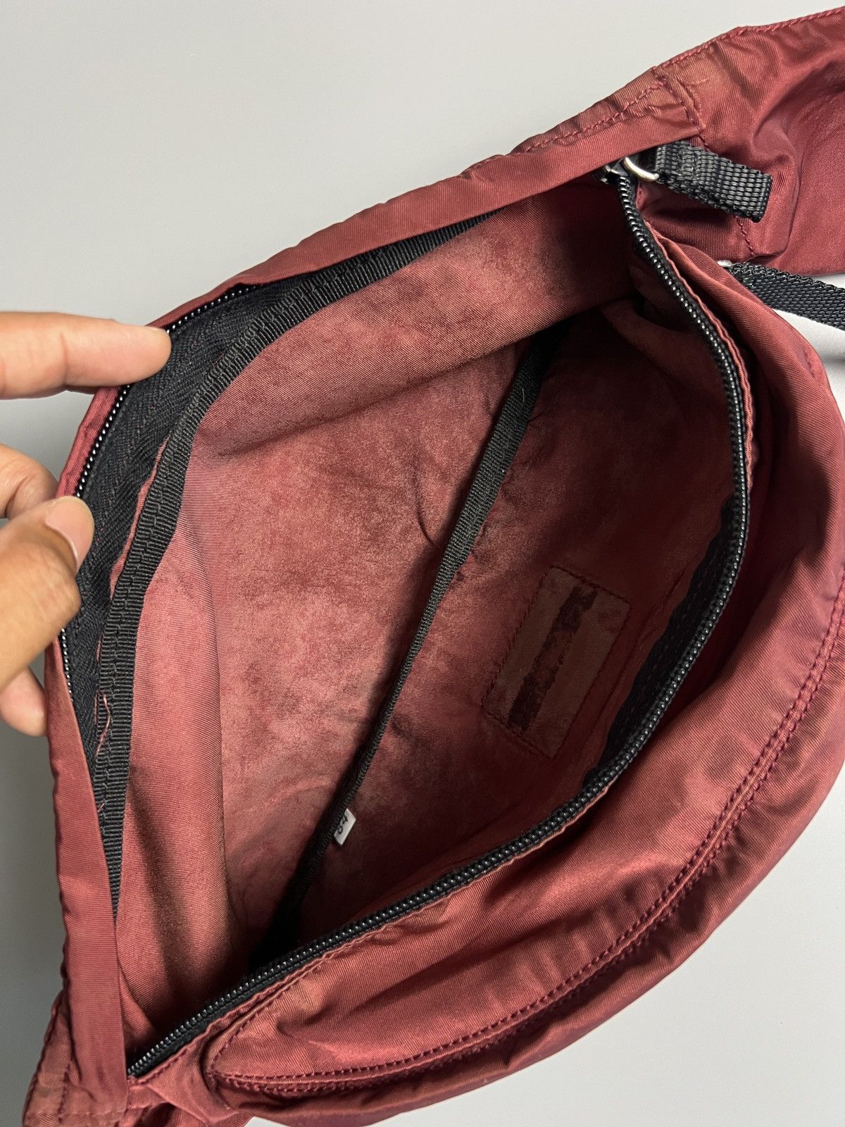 Prada Prada Maroon Nylon Fanny Pack/Side Bag Size ONE SIZE - 8 Thumbnail