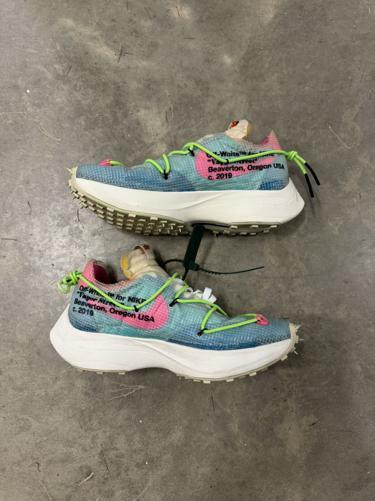 Nike × Off-White Nike Vapor Street WMNS Off-White Polarized Blue Size 12W Size US 12 / IT 42 - 3 Thumbnail
