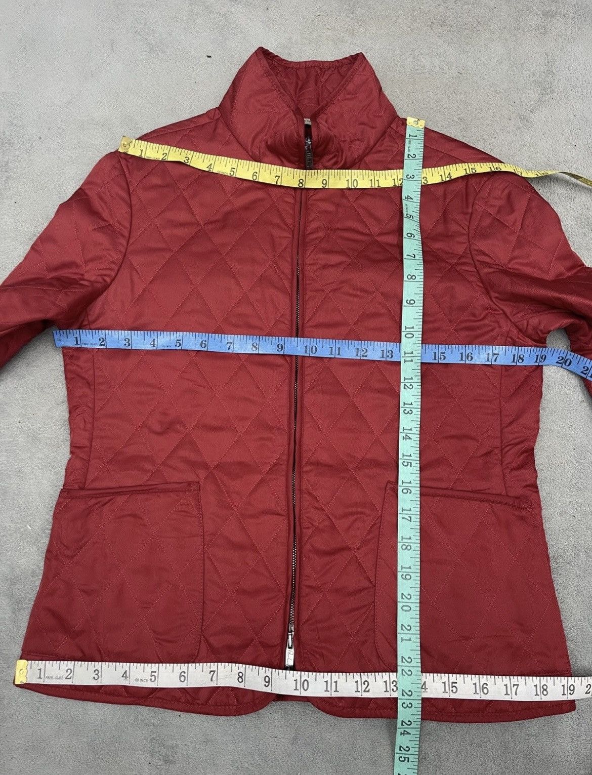Burberry RARE💥BURBERRY RED QUILTED JACKET Size M / US 6-8 / IT 42-44 - 16 Thumbnail