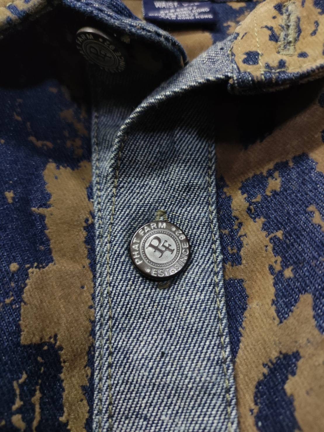 Phat Farm Vtg 00's Phat Farm Jeans Velvet Pattern Denim Jacket Size US XXL / EU 58 / 5 - 7 Thumbnail