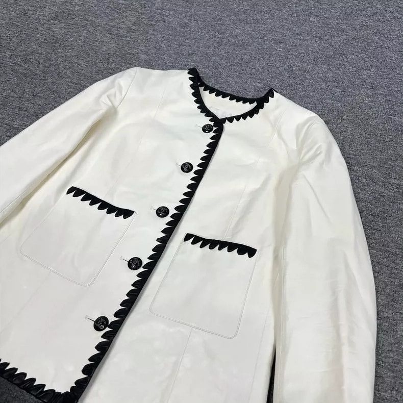 Chanel Chanel Black and White Leather Jacket -2505 Size US S / EU 44-46 / 1 - 4 Thumbnail