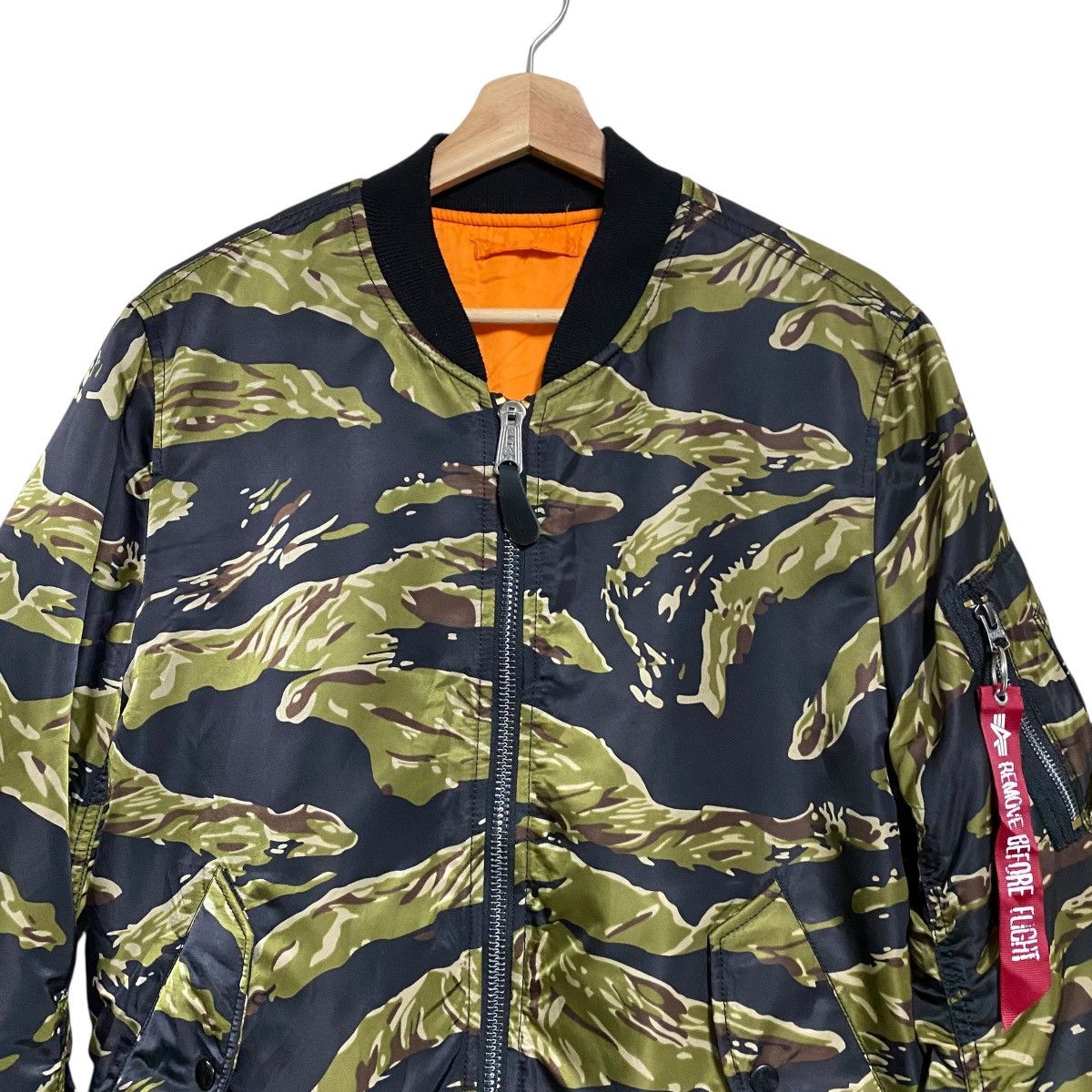 Alpha Industries Tiger Camo MA-1 Bomber Jacket Reversible