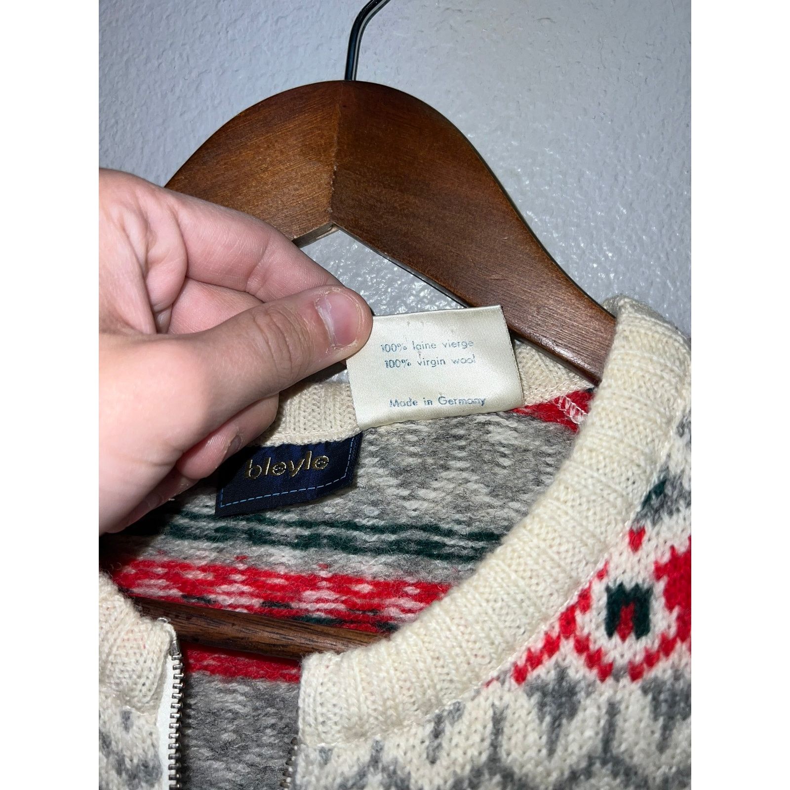 Vintage Womens Wool Sweater Vest Bleyle 100% Virgin Wool Wool Medium Size M / US 6-8 / IT 42-44 - 7 Thumbnail
