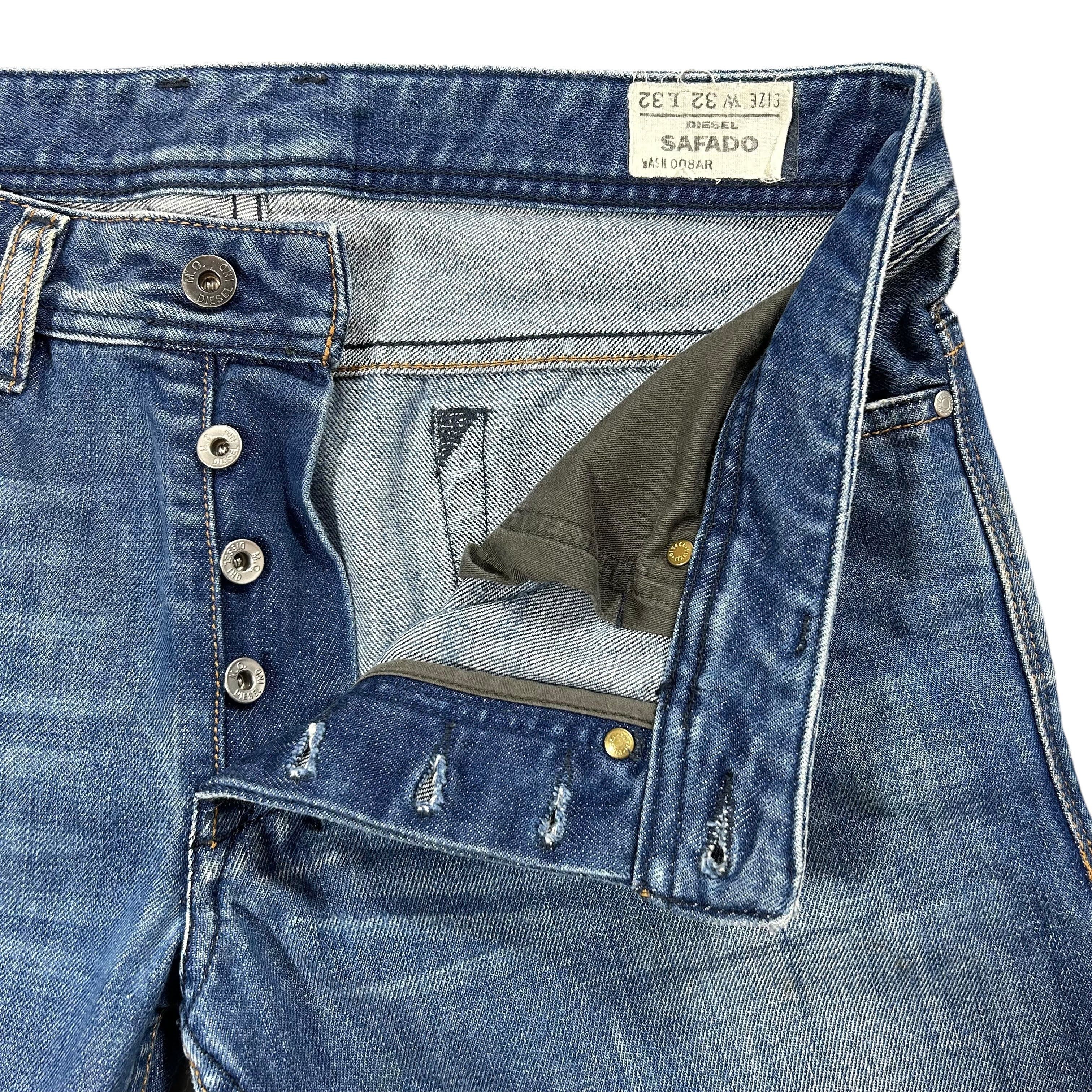 Diesel Diesel Safado Regular Straight Blue Denim Jeans Size W32L32 Size US 32 / EU 48 - 4 Thumbnail