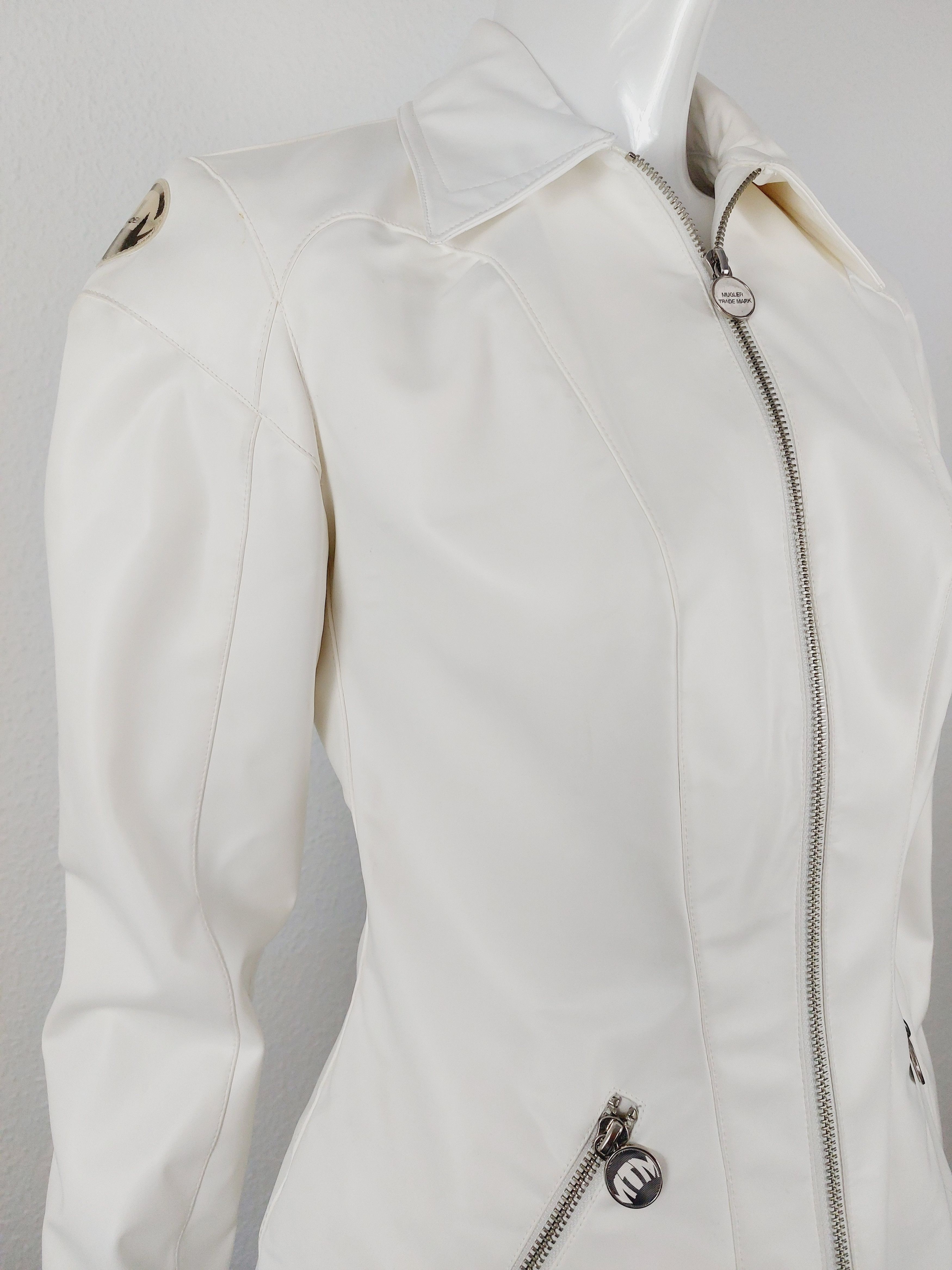 Thierry Mugler Thierry Mugler PVC Rubber White Plastic Couture Jacket Suit Size M / US 6-8 / IT 42-44 - 21 Thumbnail