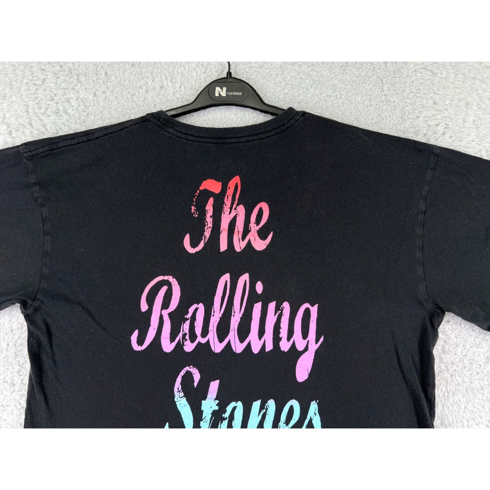 Vintage Rolling Stones Shirt Womens Medium Black Crop Short Sleeve Crew Neck T-Shirt Size M / US 6-8 / IT 42-44 - 7 Thumbnail