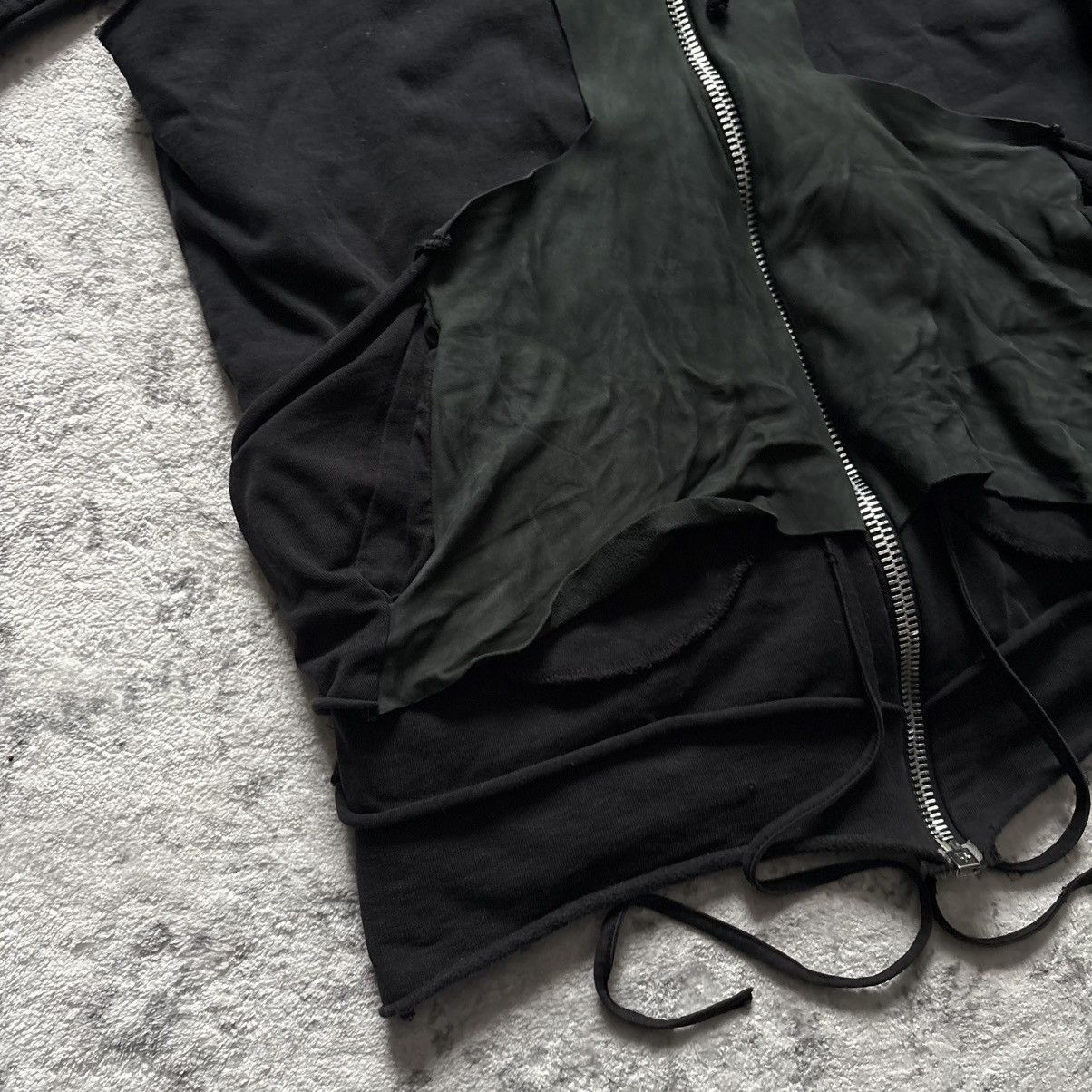 Rick Owens Drkshdw Rick Owens SLAB Layered Leather Hoodie | Size M Size US M / EU 48-50 / 2 - 3 Thumbnail