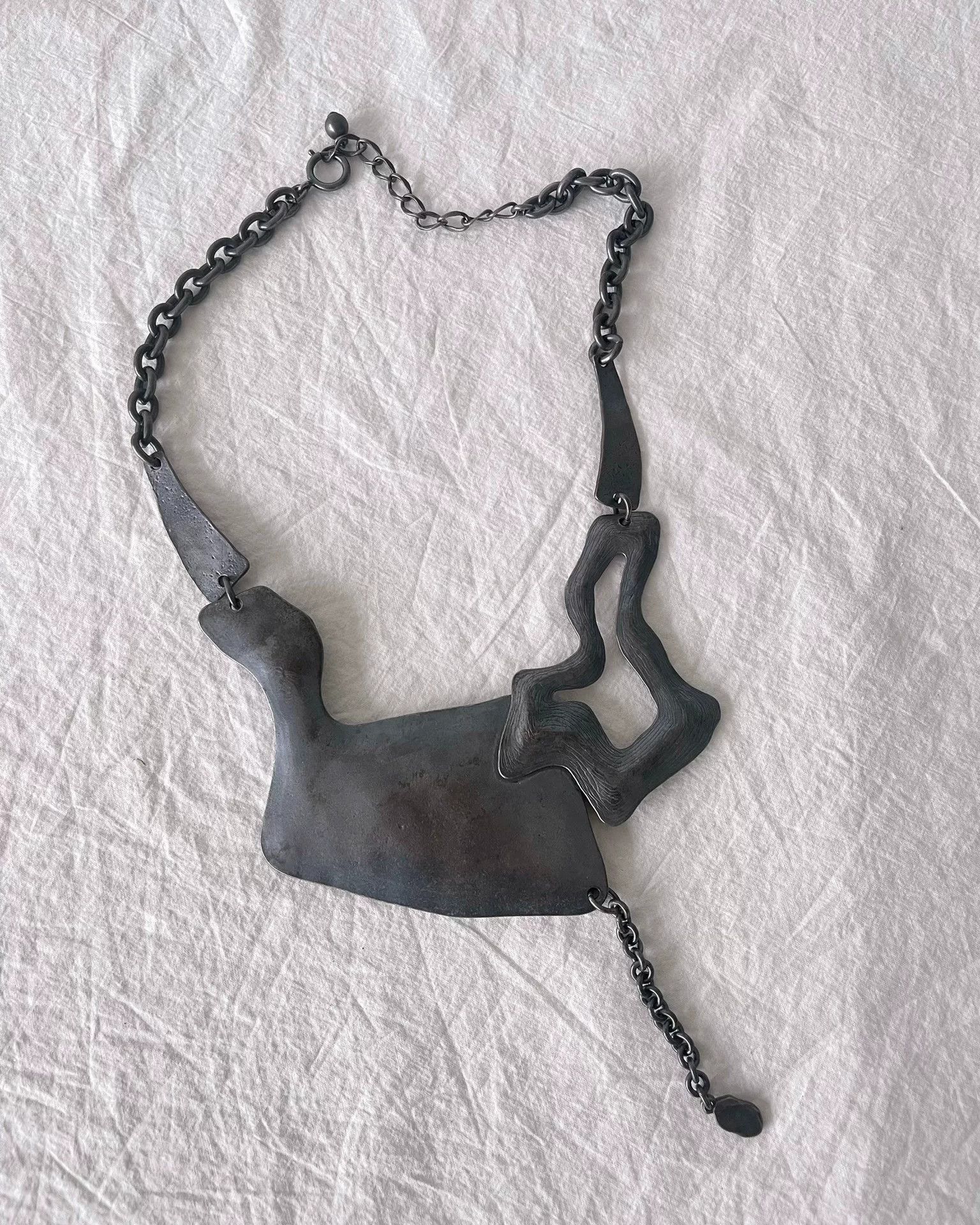 KIJIMA TAKAYUKI EIKO KONDO Artistic Metal Asymmetrical Necklace Size ONE SIZE - 1 Thumbnail