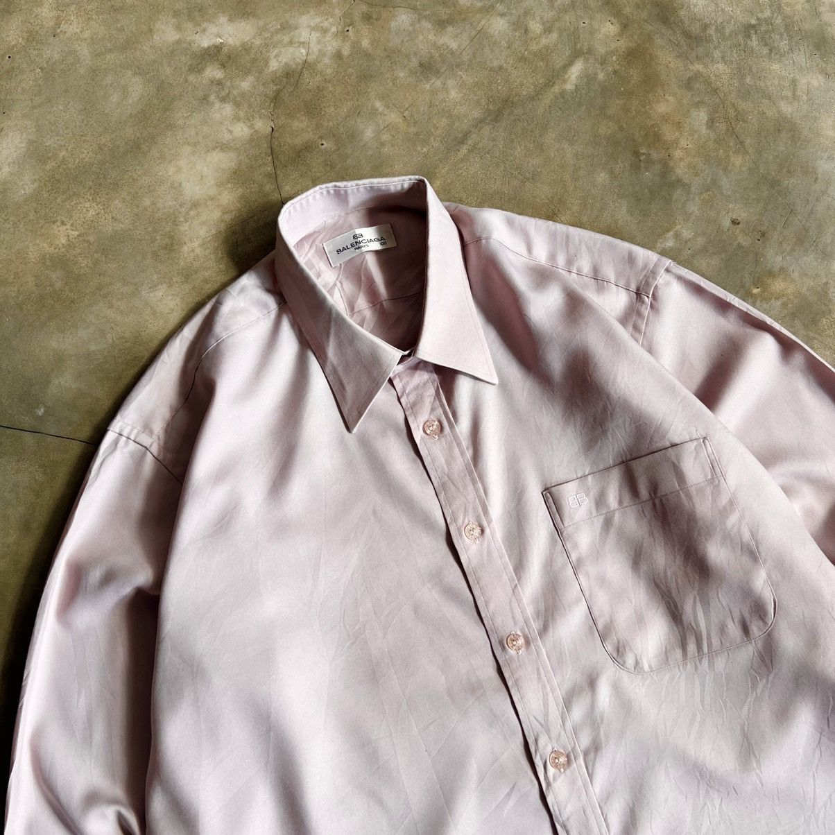 Balenciaga Vintage 90s Balenciaga Long Sleeve Button up Shirt Size US L / EU 52-54 / 3 - 2 Thumbnail