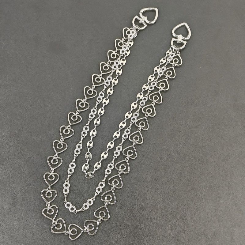 Jewelry Heart-Shaped Rhinestone Pants Chain Sparkling Accessory Size ONE SIZE - 3 Thumbnail
