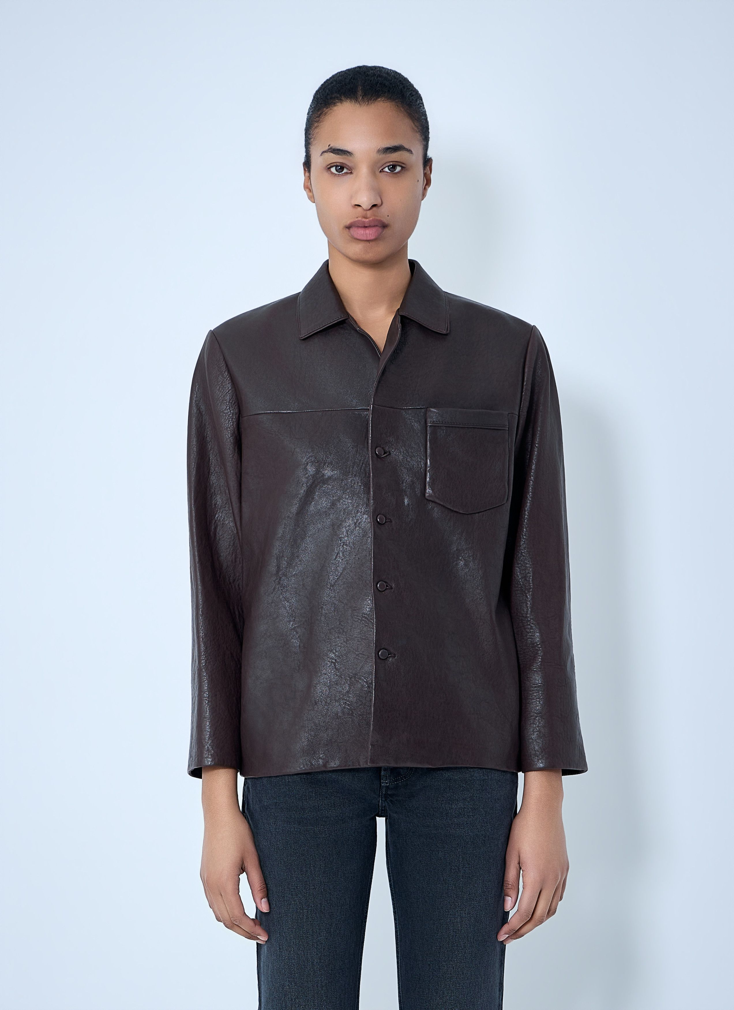 Saint Laurent Paris Leather Jacket Size S / US 4 / IT 40 - 1 Thumbnail