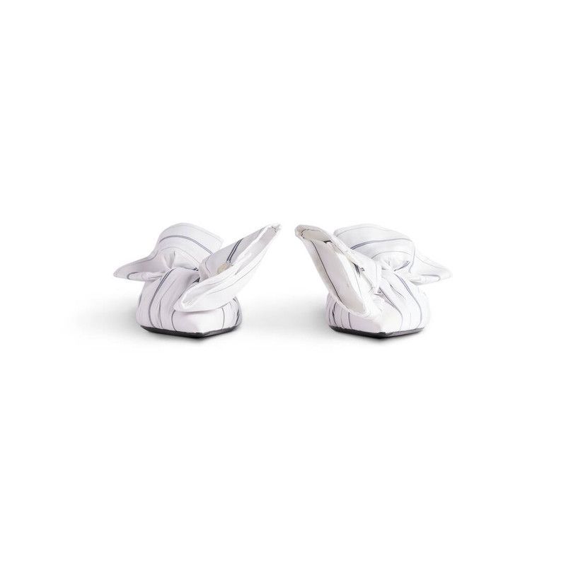 Balenciaga o1w1db10526 Knife Chemise 40mm Slingback in White Size US 6 / IT 36 - 3 Thumbnail