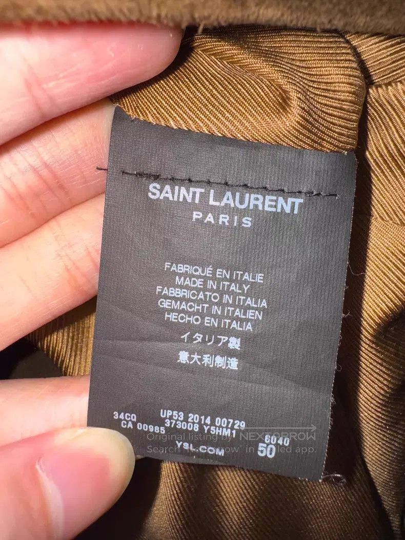 Saint Laurent Paris Saint Laurent Paris Goat Leather Notched Lapel Double Pock Size US M / EU 48-50 / 2 - 6 Thumbnail