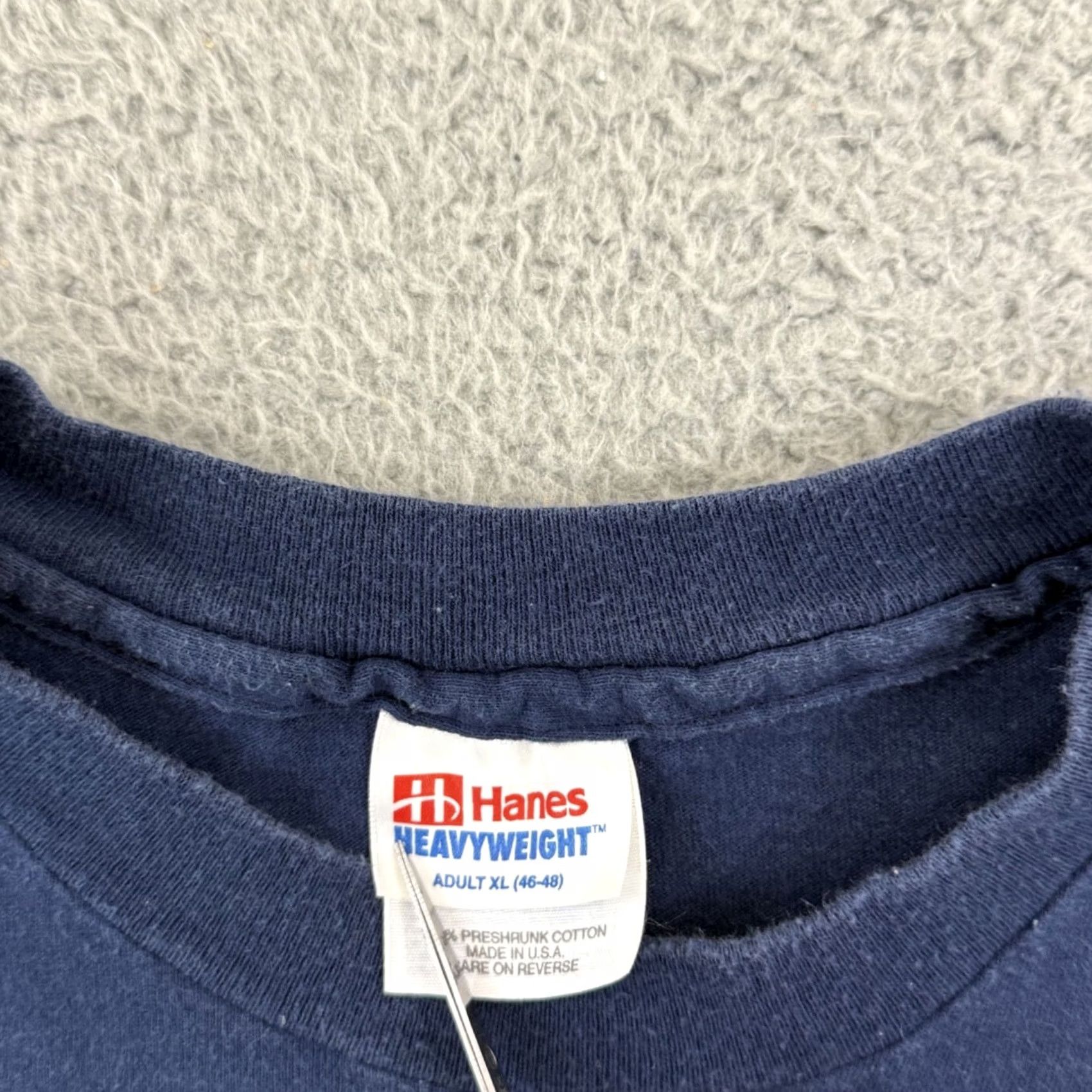 Hanes VINTAGE Hanes Shirt Mens XL Blue 90s USA Logo Graphic Print Short Sleeve Size US XL / EU 56 / 4 - 7 Thumbnail