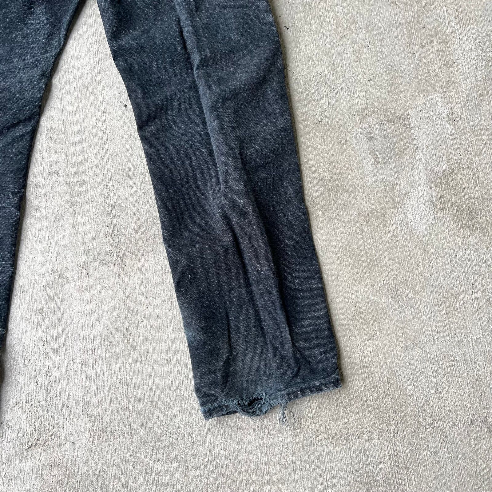 Carhartt × Vintage Carhartt faded black THRASHED double knee work wear pants Size US 28 / EU 44 - 10 Thumbnail