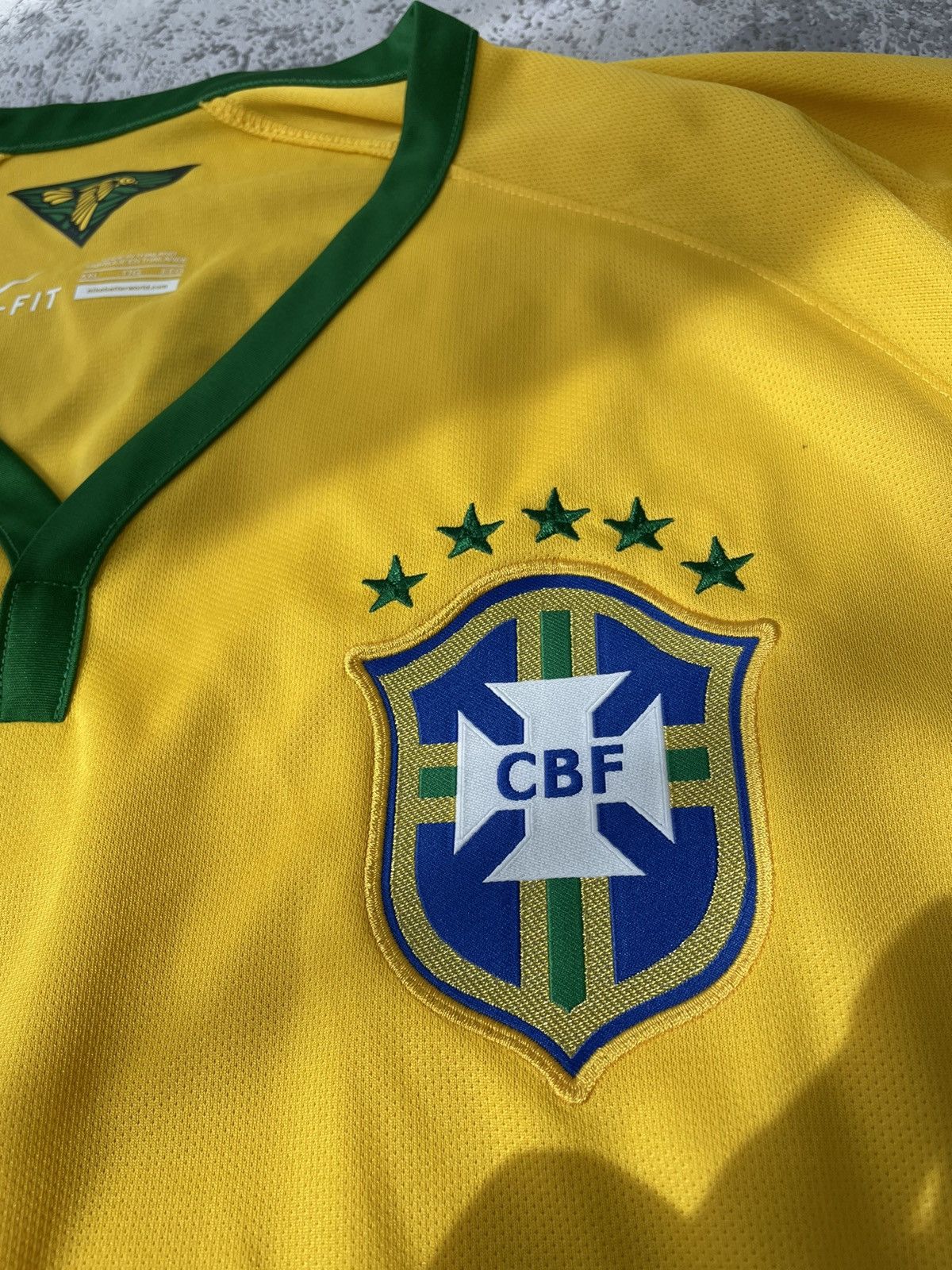 Nike Brazil 🇧🇷 2014 Home Nike Jersey Size US XXL / EU 58 / 5 - 3 Thumbnail