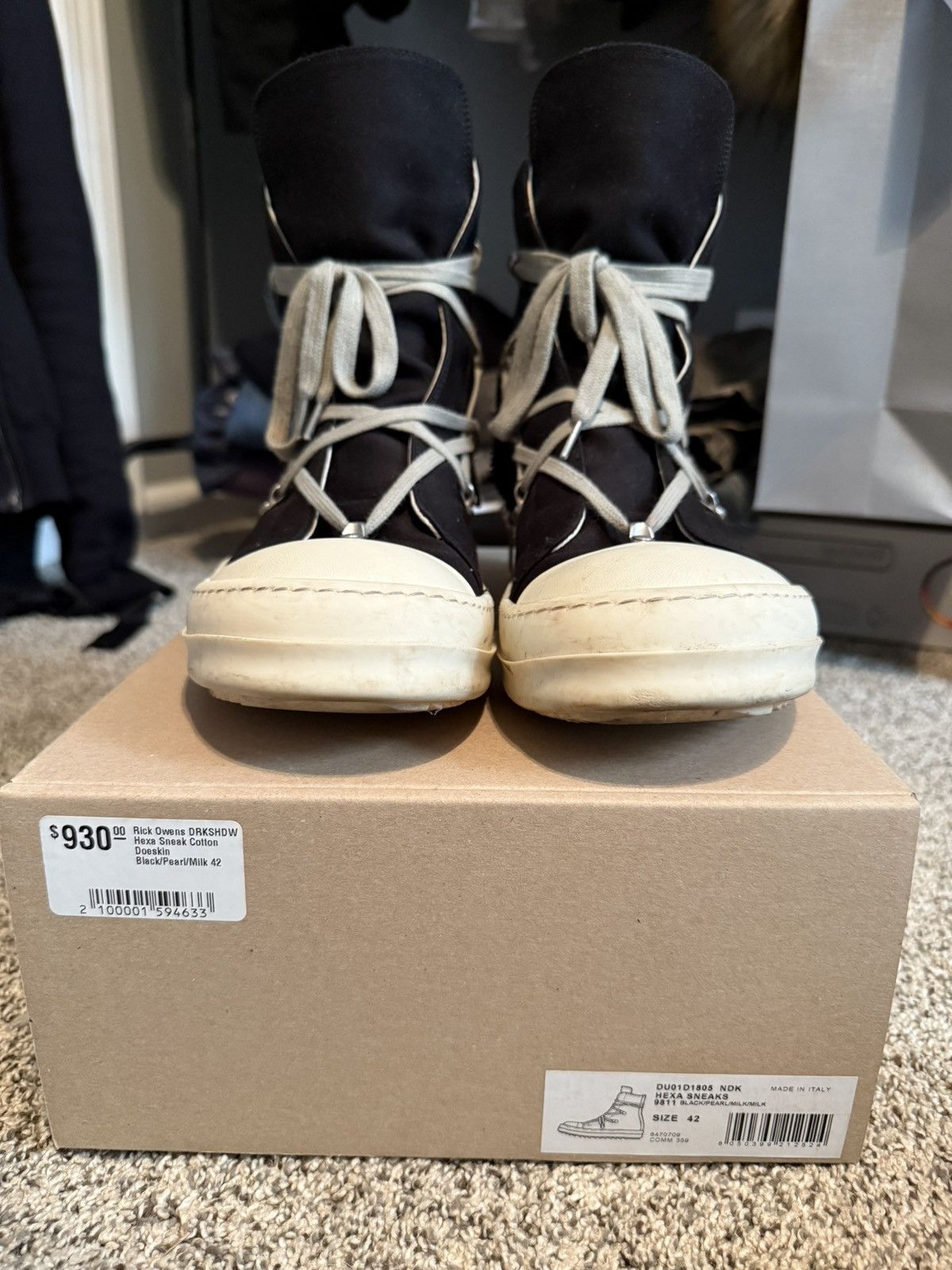 Rick Owens × Rick Owens Drkshdw Rick Owens Drkshdw Hexagram Ramones Size US 9 / EU 42 - 4 Thumbnail