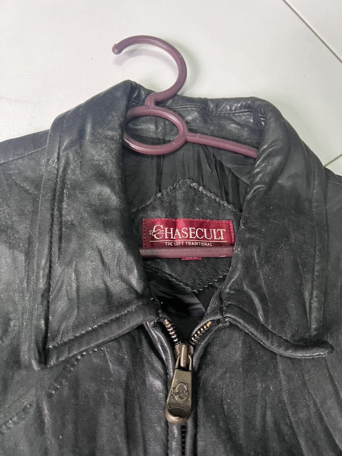 Leather vintage leather jacket zipped Size US S / EU 44-46 / 1 - 2 Thumbnail
