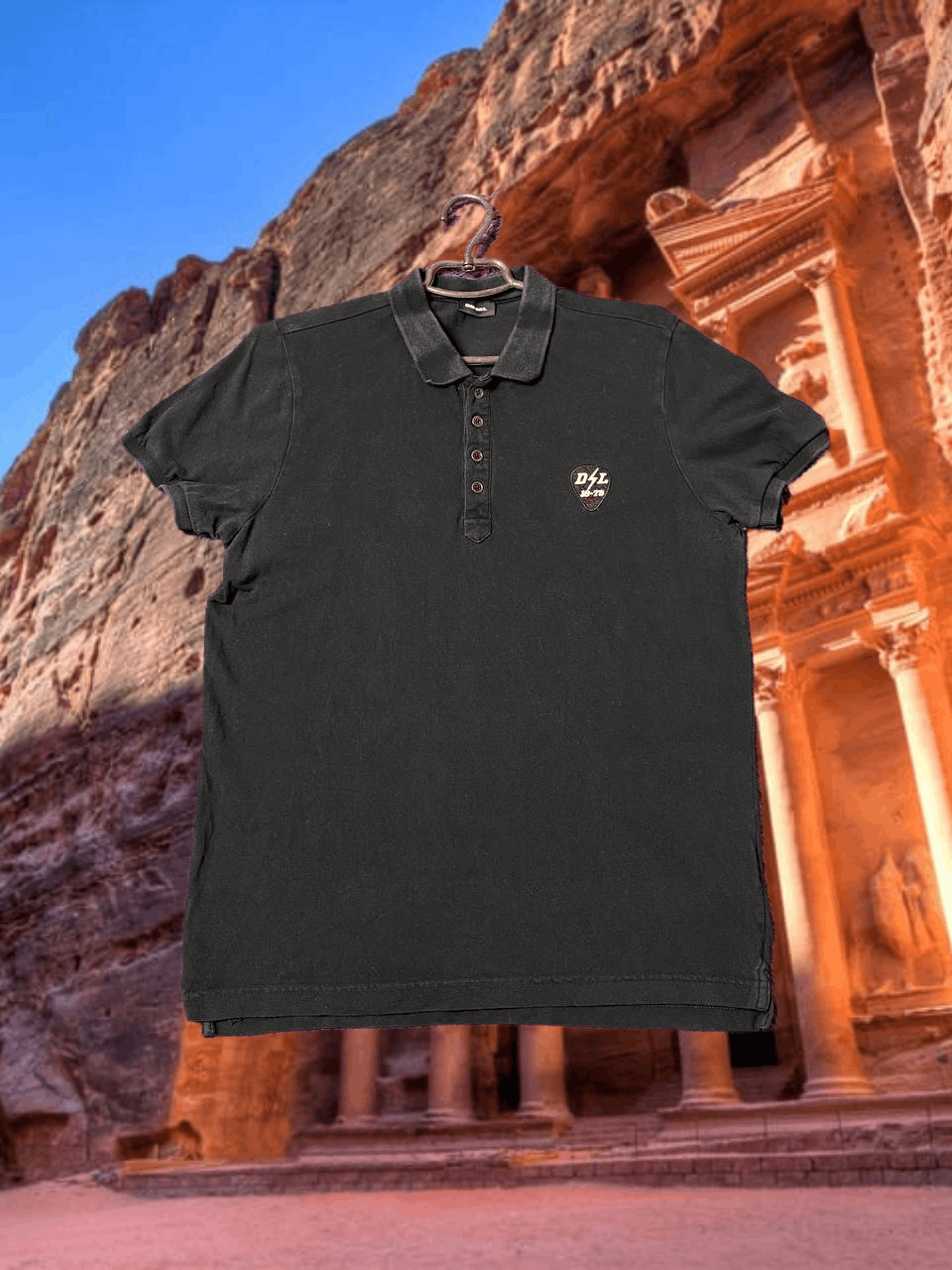 Diesel Vintage Polo black Diesel logo T-Shirt Y2K streetwear Size US L / EU 52-54 / 3 - 1 Thumbnail