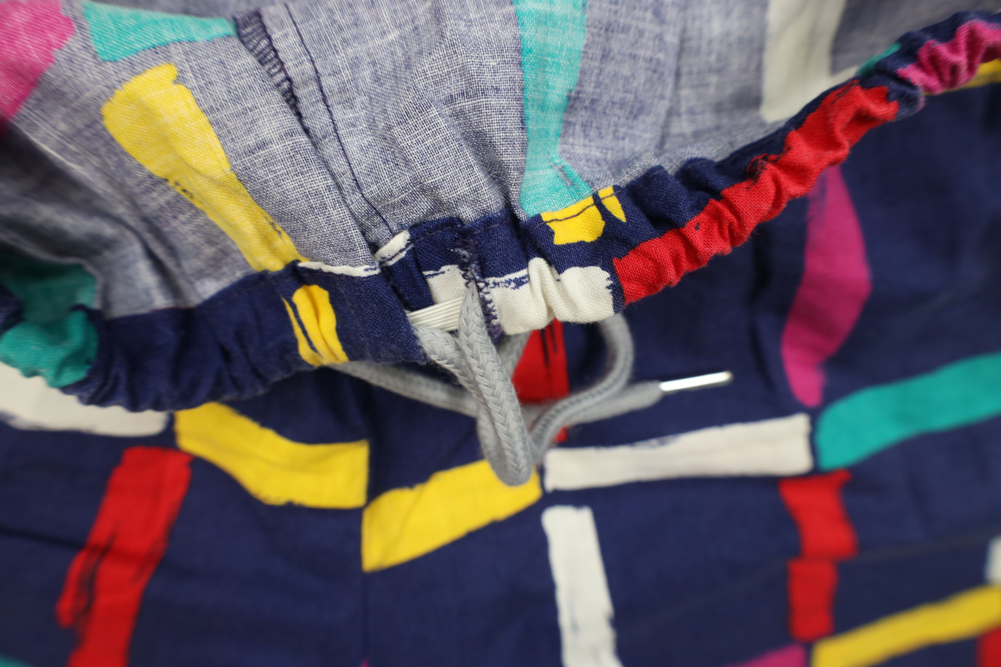 Vintage Vintage 80s 90s Le Tigre Rainbow Checkered Beach Shorts USA Size US 34 / EU 50 - 7 Thumbnail